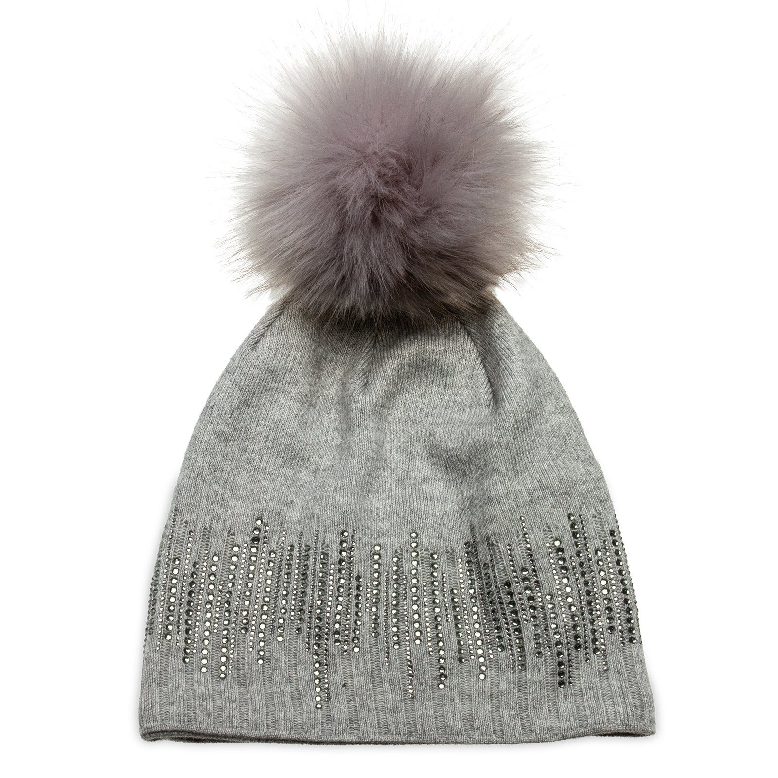 Beanie MU206 Gefütterte Damen Feinstrick Long Beanie Mütze mit Glitzer Stra günstig online kaufen