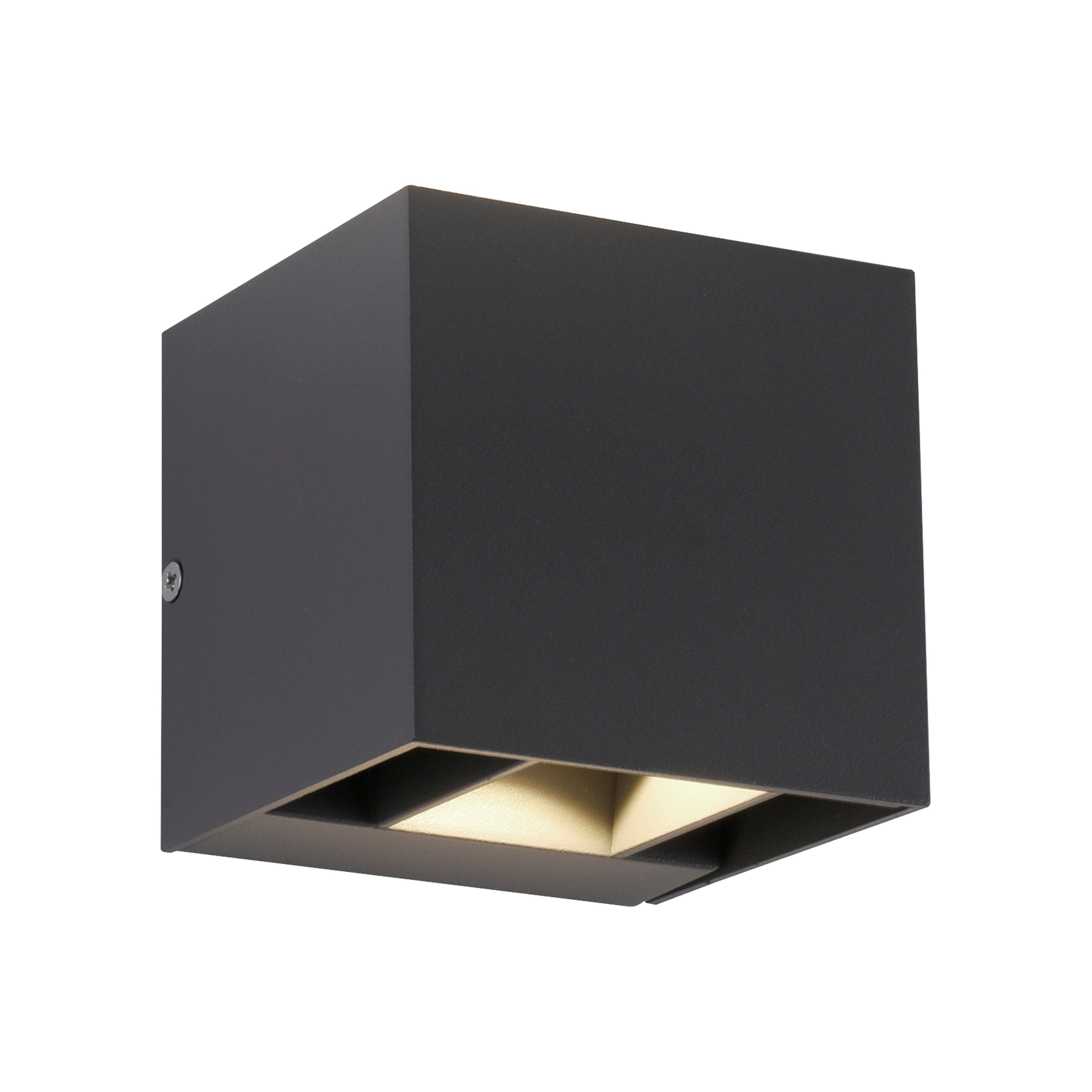 Paul Neuhaus LED Außen-Wandleuchte BLOCK, LED fest integriert, Warmweiß, IP54