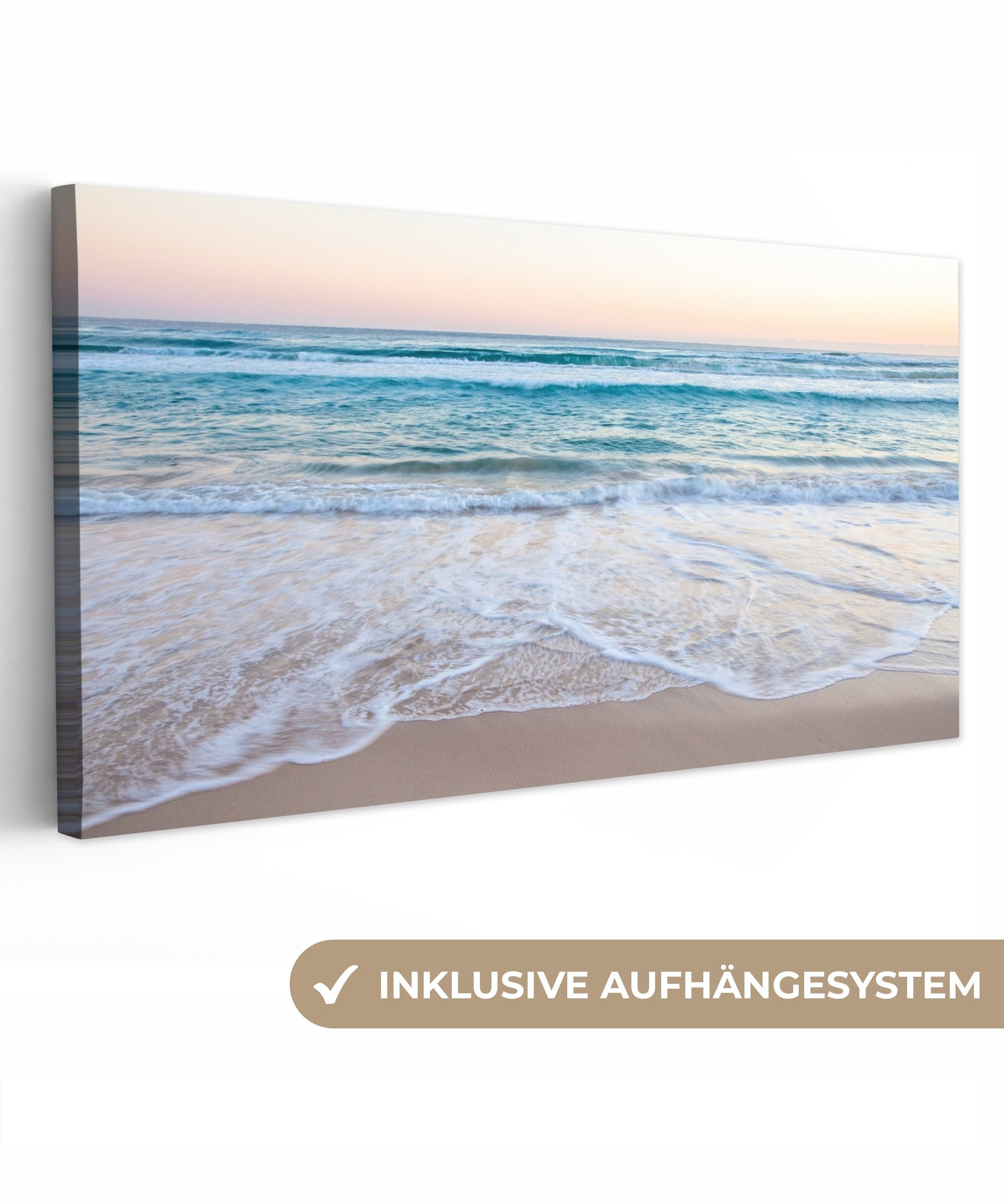 OneMillionCanvasses® Leinwandbild Panorama Strand - Meer günstig online kaufen