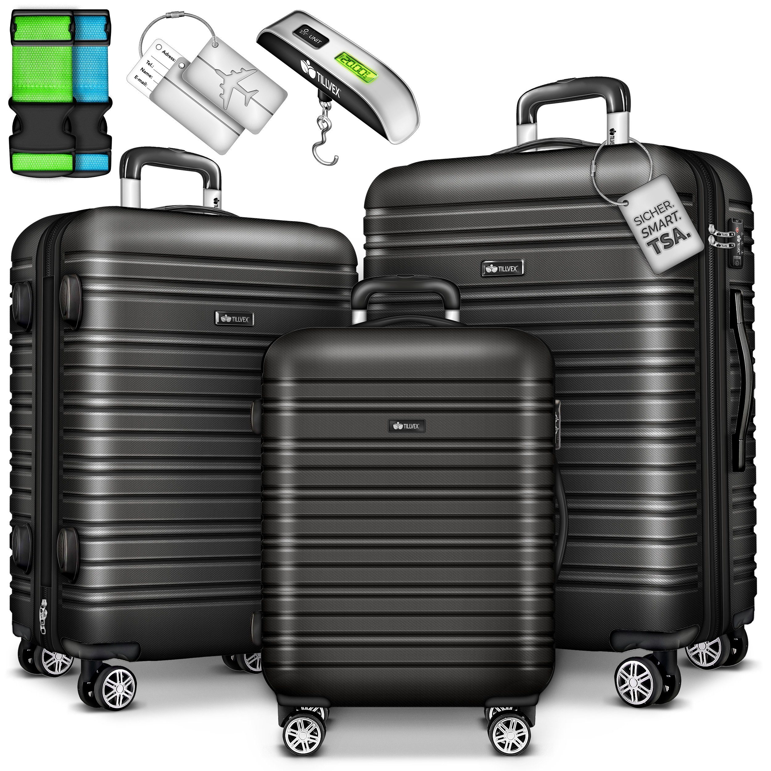 tillvex Kofferset Reisekoffer Set 3-teilig mit günstig online kaufen