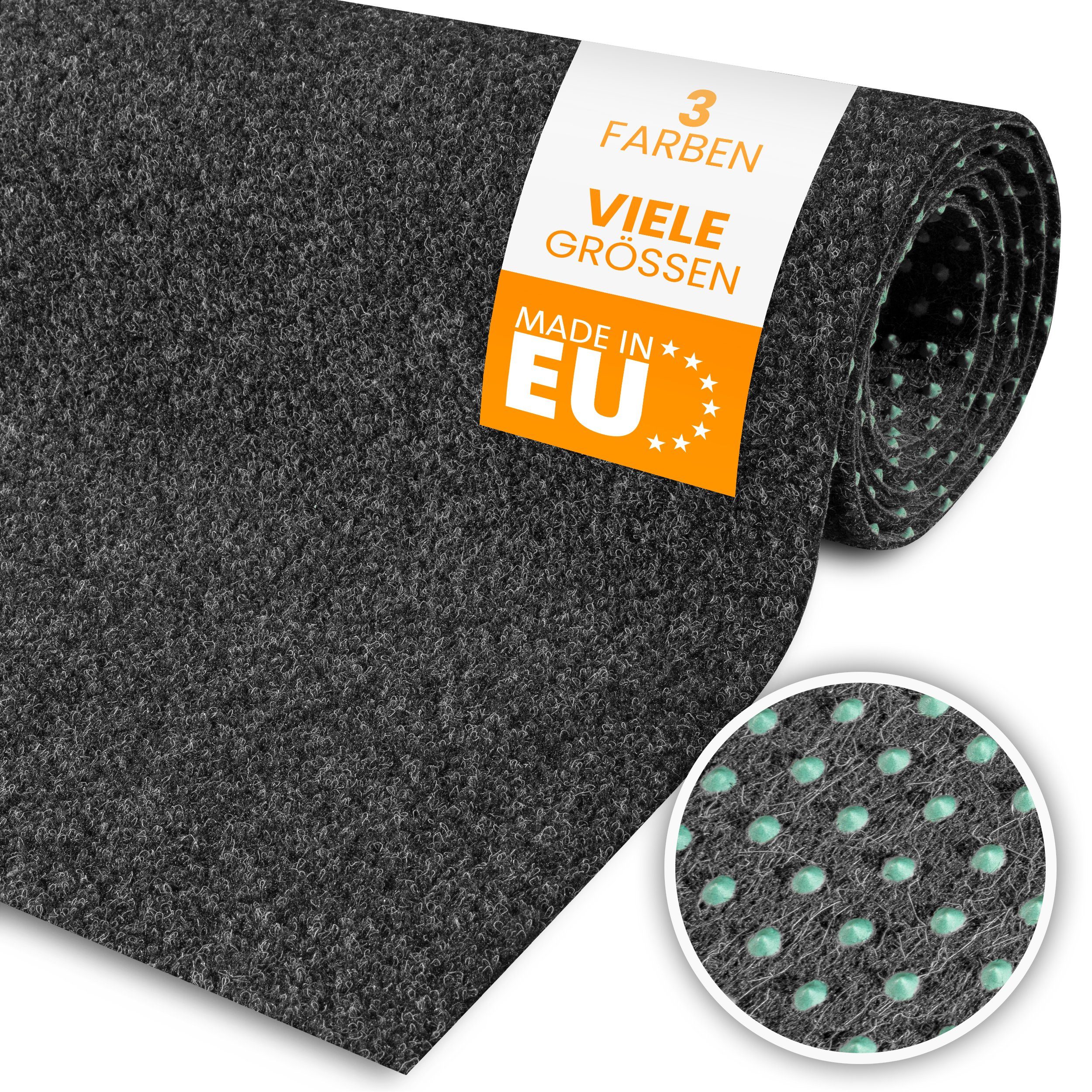 comflor Outdoorteppich Hochwertiger Balkon Teppich, Rasenteppich o. Kunstrasen mit Noppen