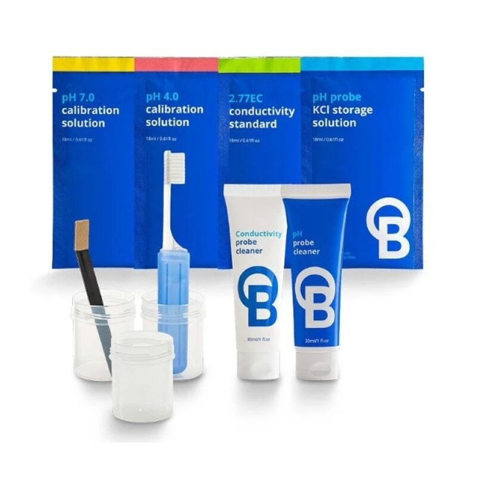 Bluelab Corporation pH-Messgerät EC und pH Reinigungs- und Kalibrierset, (Pflegeset, 10-tlg., Pflegeset für pH- und EC-Sonden), Komplettset für pH- und EC-Sondenpflege