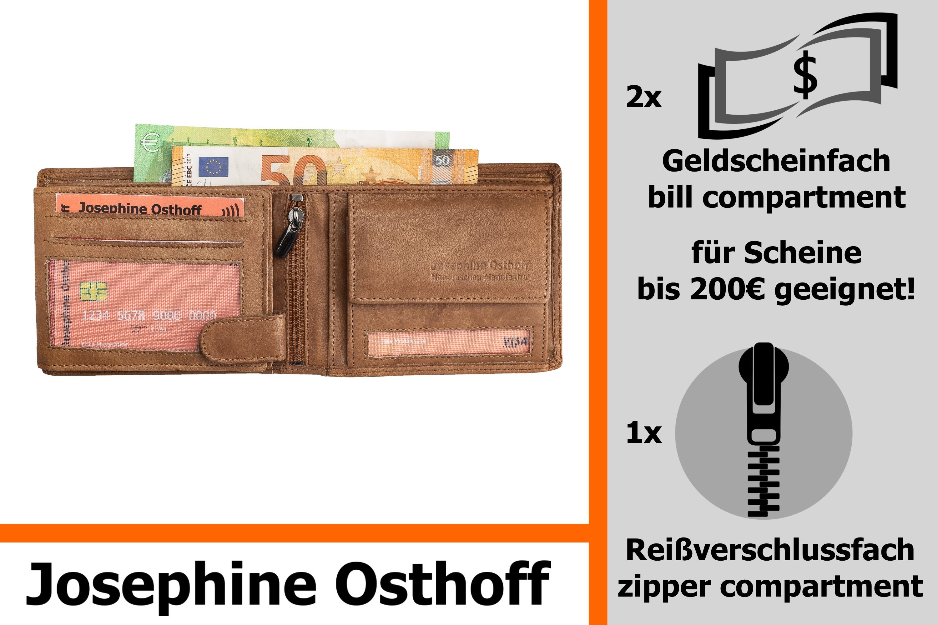 KLAPPBÖRSE Geldbörse Osthoff Herren safari Josephine