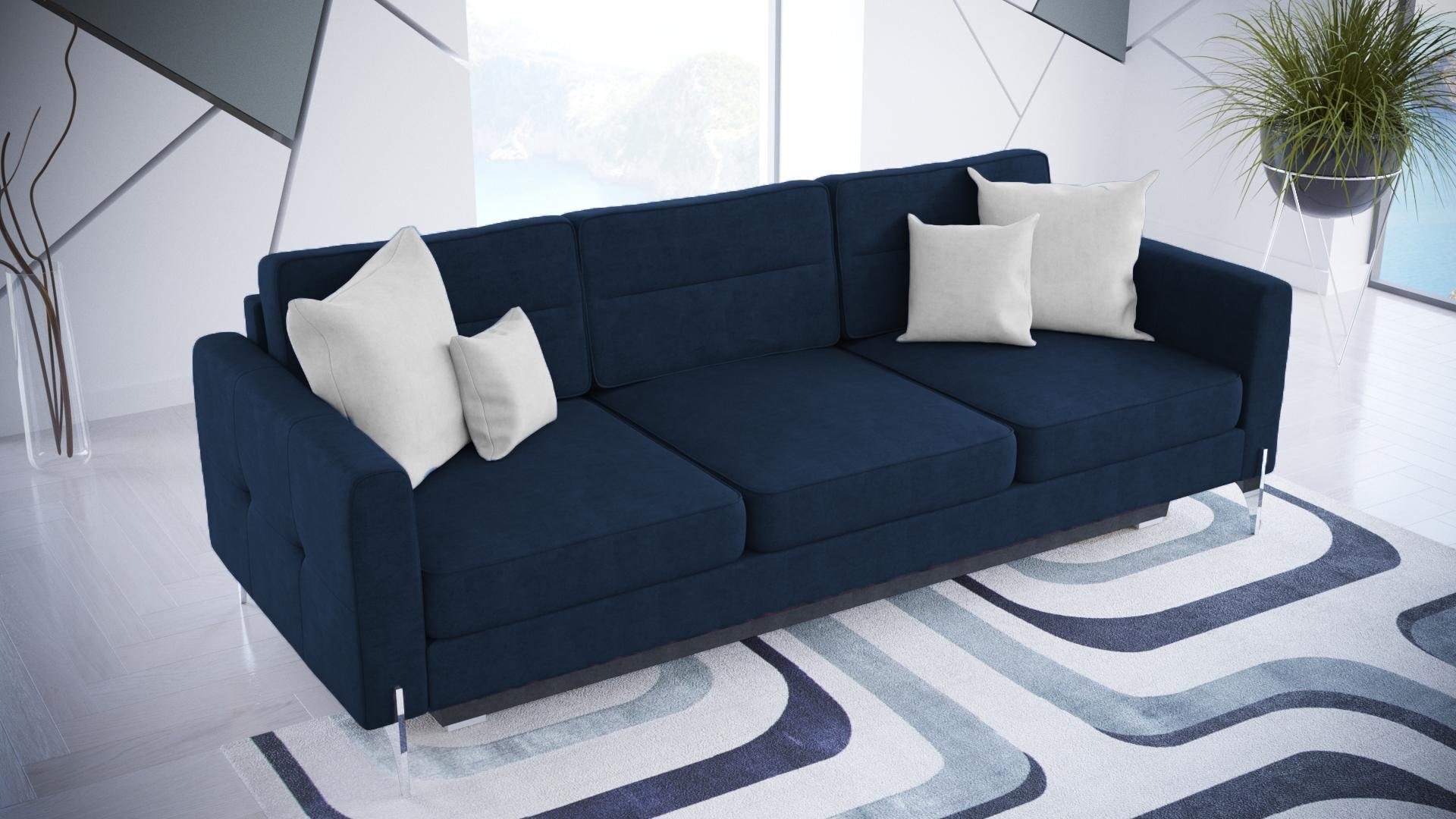 Mit Bettfunktion JVmoebel Blau Sofa,