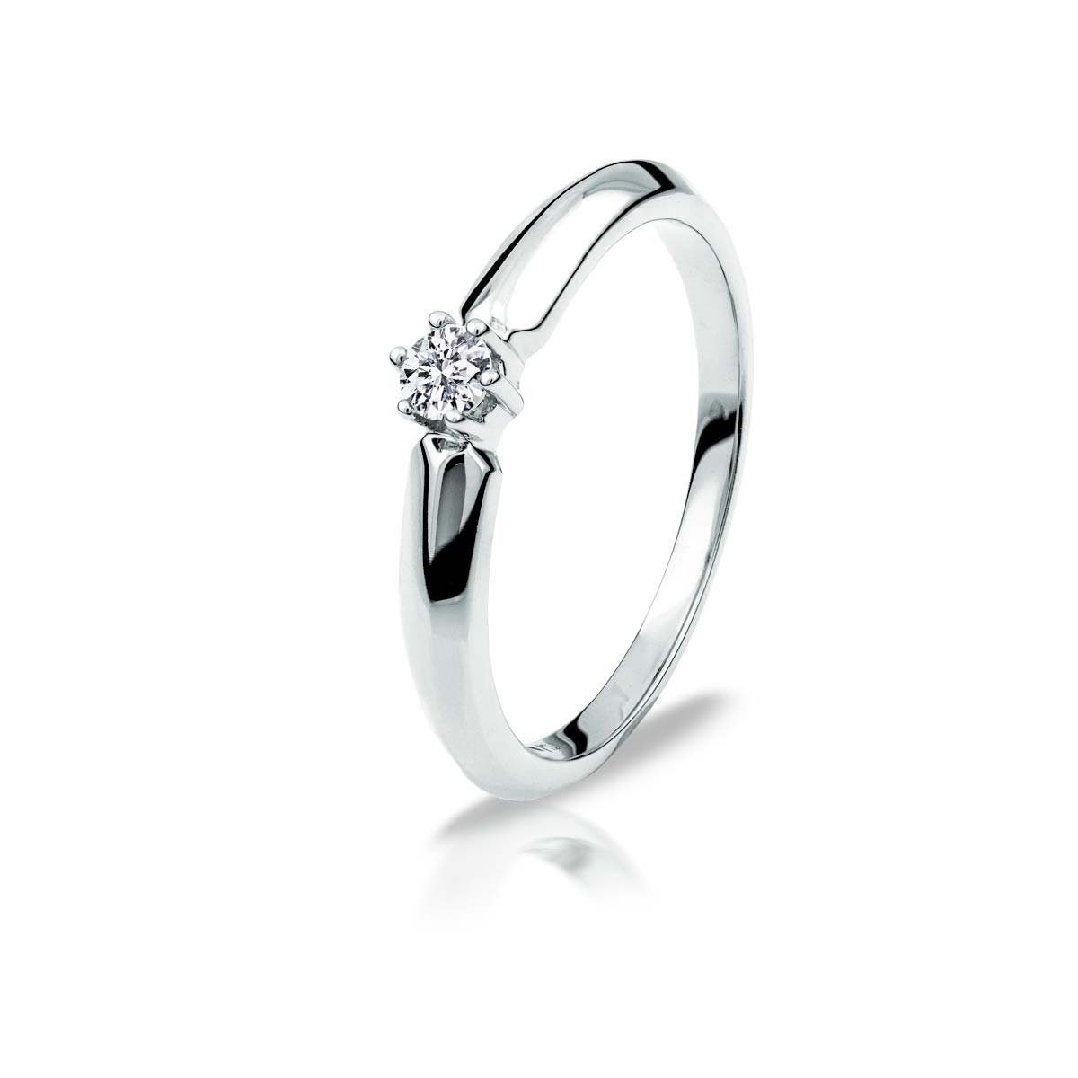Adam & Eve Verlobungsring Verlobungsring Brillantring 375/- Weißgold 0,08 ct.