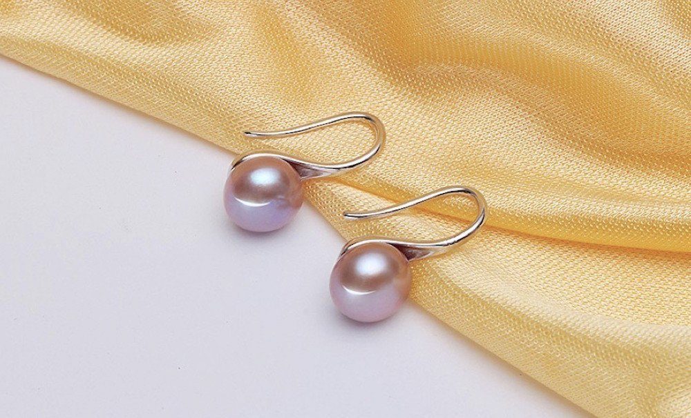 Kim Johanson Perlenohrringe Rita, aus 925 Sterling Silber, mit echten Süßwasserzuchtperlen