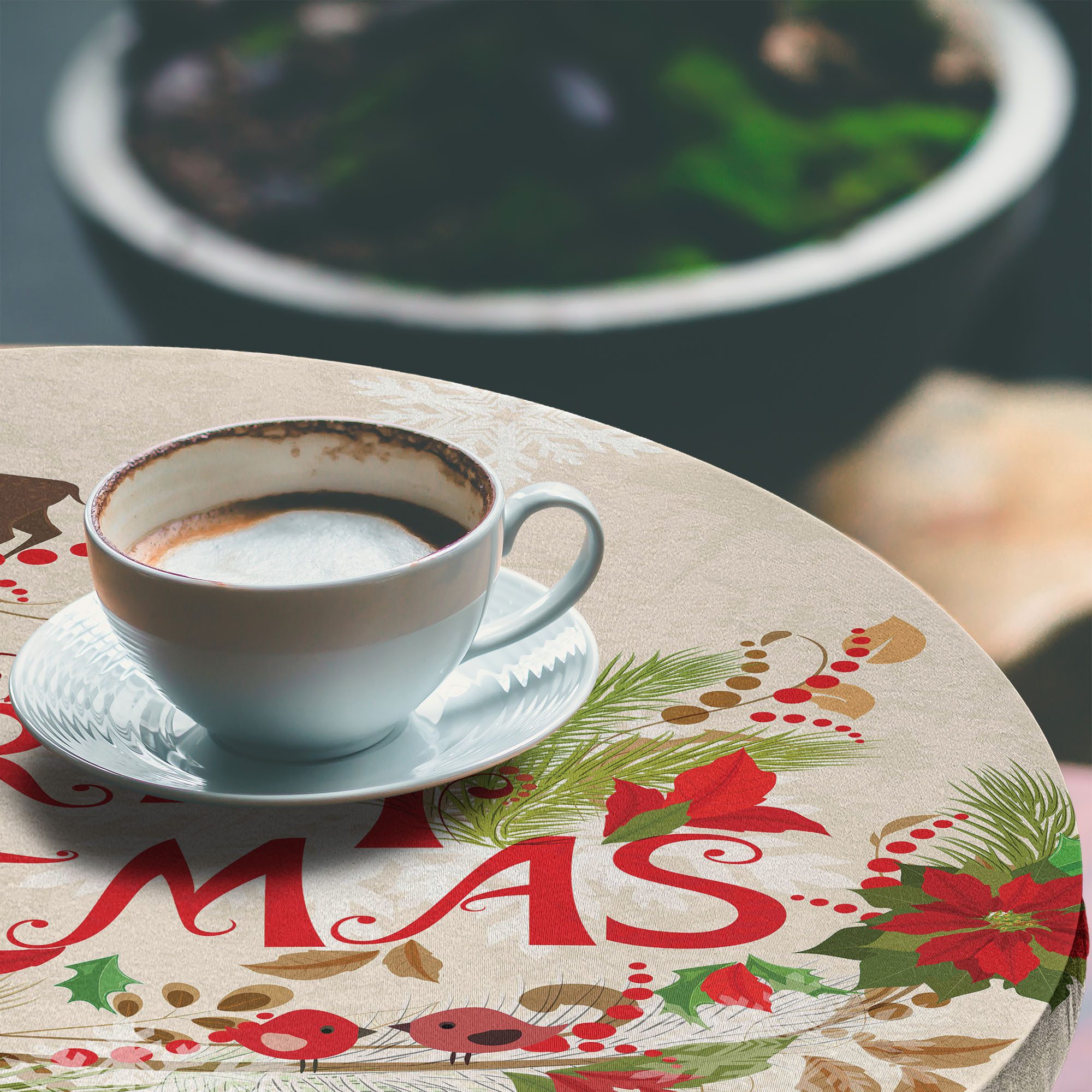 Abakuhaus Tischdecke Rundum-elastische Stofftischdecke, Weihnachten Floral günstig online kaufen