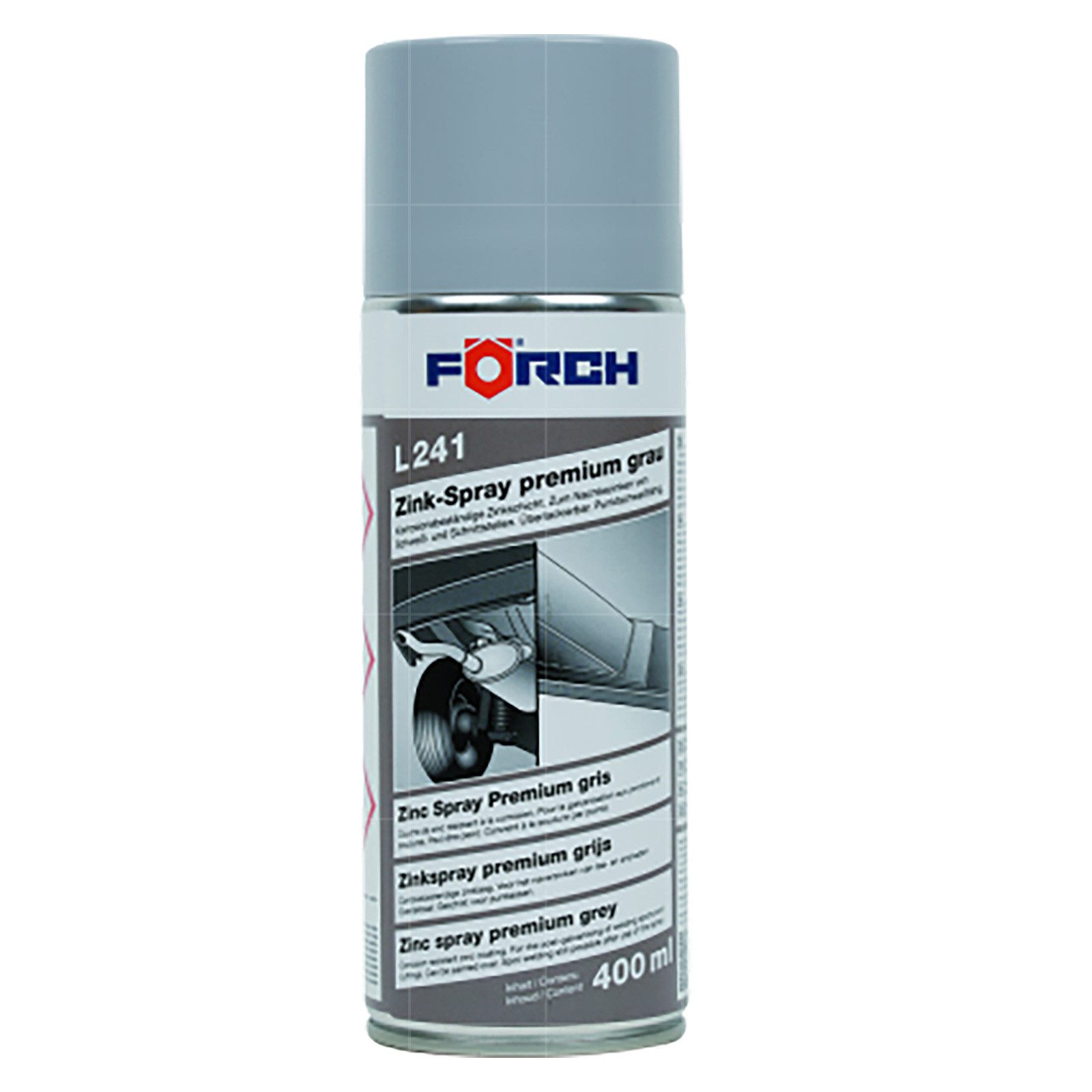 FÖRCH Rostschutzgrundierung L241 Zinkspray Premium Grau - 0.4 Ltr