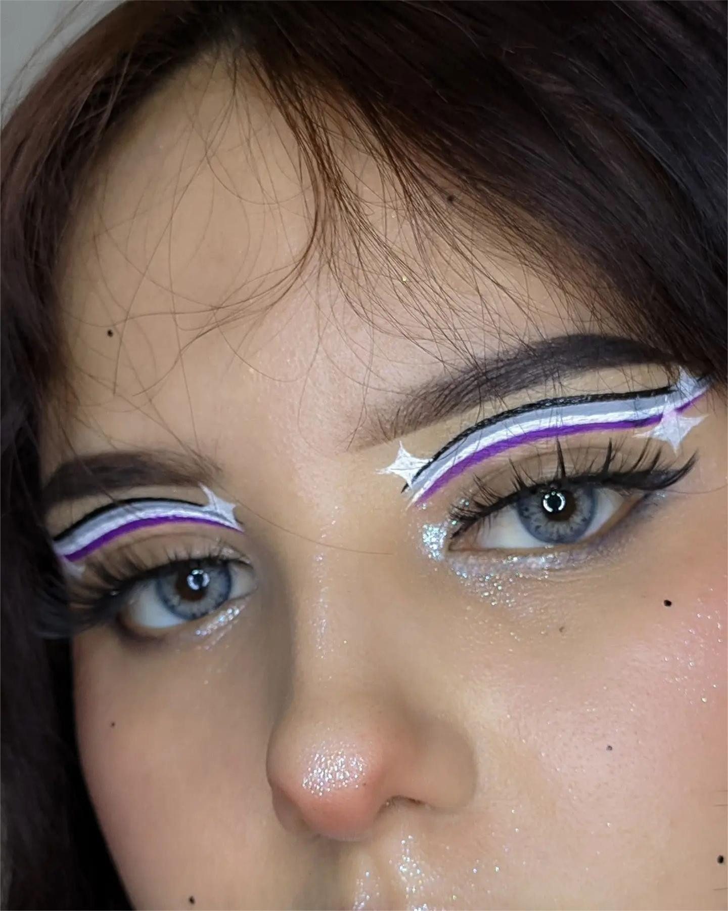 KokoLenses Jahreslinsen Farbige Kontaktlinsen Grau Blau deckend Augen Linsen ohne Sehstärke, Wunderschöne Graue Blaue Jahreslinsen natürliche Kontaktlinsen