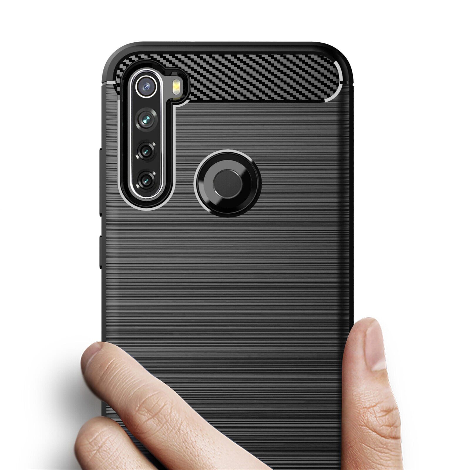 betterfon Smartphone-Hülle Handytasche Carbon Hülle für Xiaomi Redmi Note Back Cover TPU Case, Stoßfeste 3-Lagen-Panzerung & millimetergenauer Passform