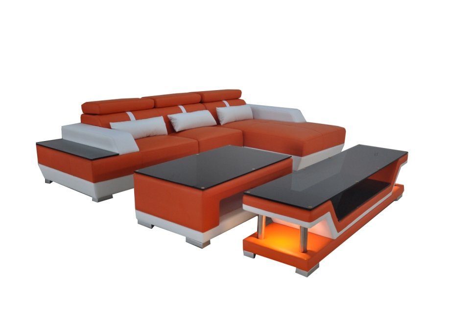 Rodung JVmoebel Ecksofa, Ledersofa Wohnlandschaft Eck Design Chaise L-Form Modern Sofa