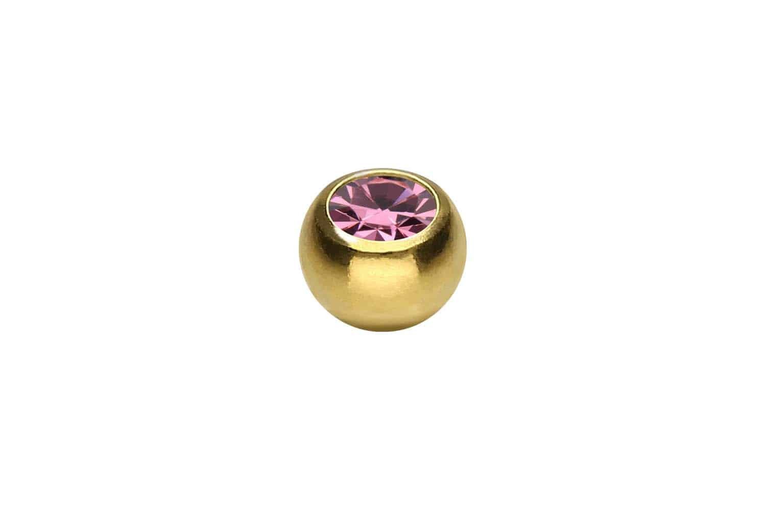PIERCINGLINE Piercing-Set Chirurgenstahl Schraubkugel KRISTALL (Schraub-Aufsätze, 1-tlg)