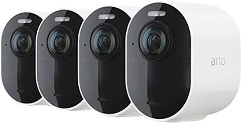 ARLO Ultra 2 Spotlight Kabelloses 4K-UHD-Überwachungssystem mit 4 Kamera Überwachungskamera (Außenbereich, 4-tlg)