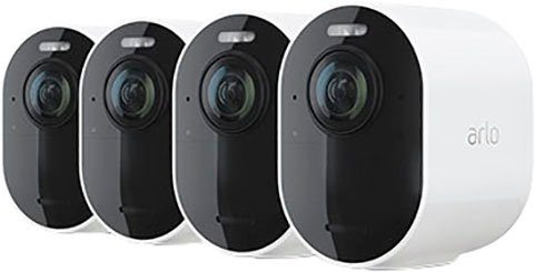 ARLO Überwachungskamera Ultra 2 Spotlight Kabelloses 4K-UHD-Überwachungssystem mit 4 Kamera (Außenbereich, 4-tlg)