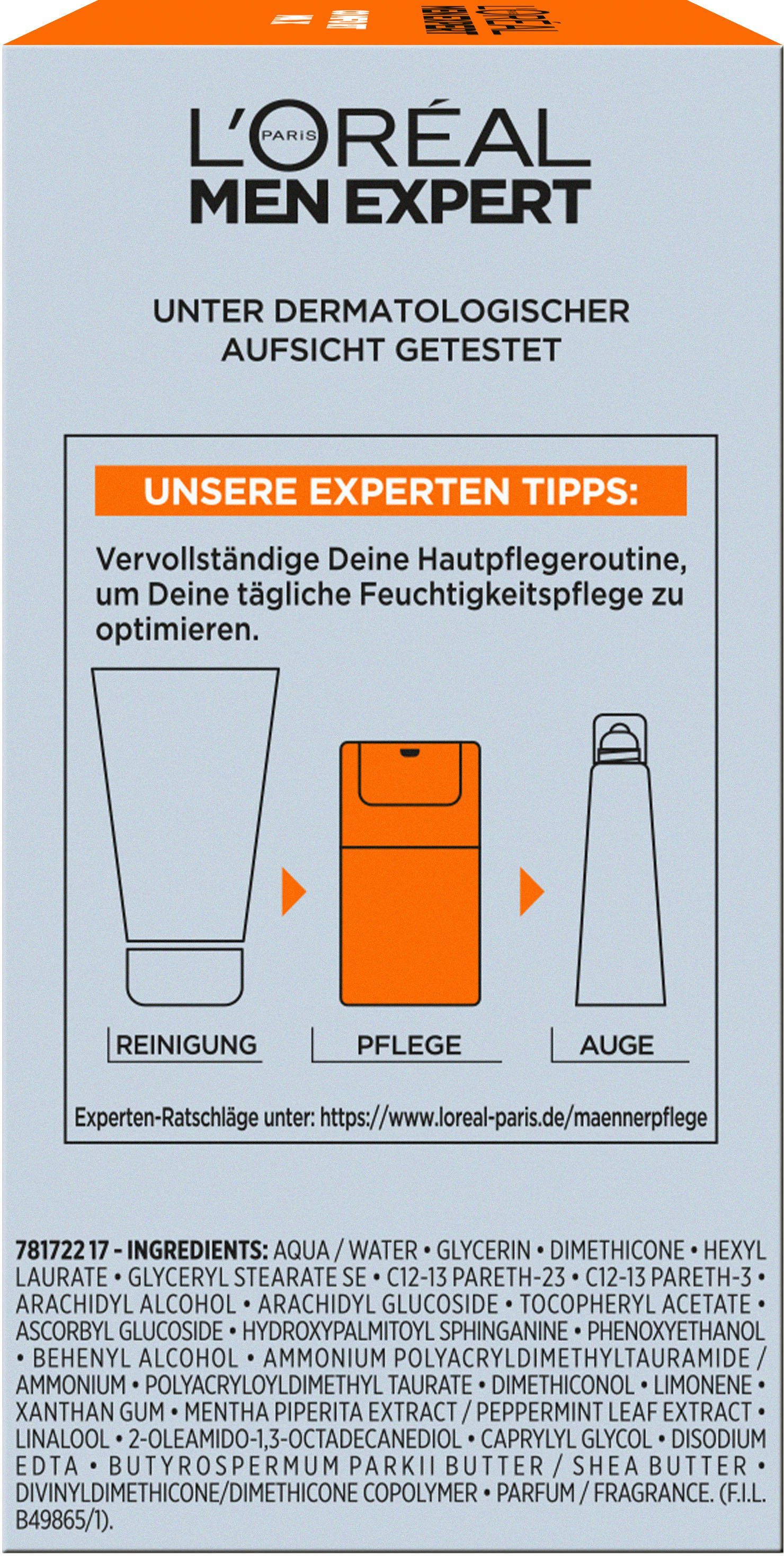L'ORÉAL PARIS MEN EXPERT Gesichtsgel Comfort Max Feuchtigkeitspflege, für trockene Haut, feuchtigkeitsspendend, nicht klebend