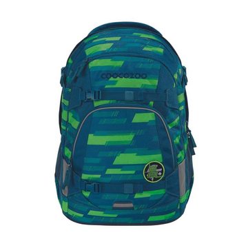 coocazoo Schulranzen Schulrucksack-Set MATE Lime Stripe 3-teilig (3-teilig), ab 5. Klasse, ergonomisch, reflektiert