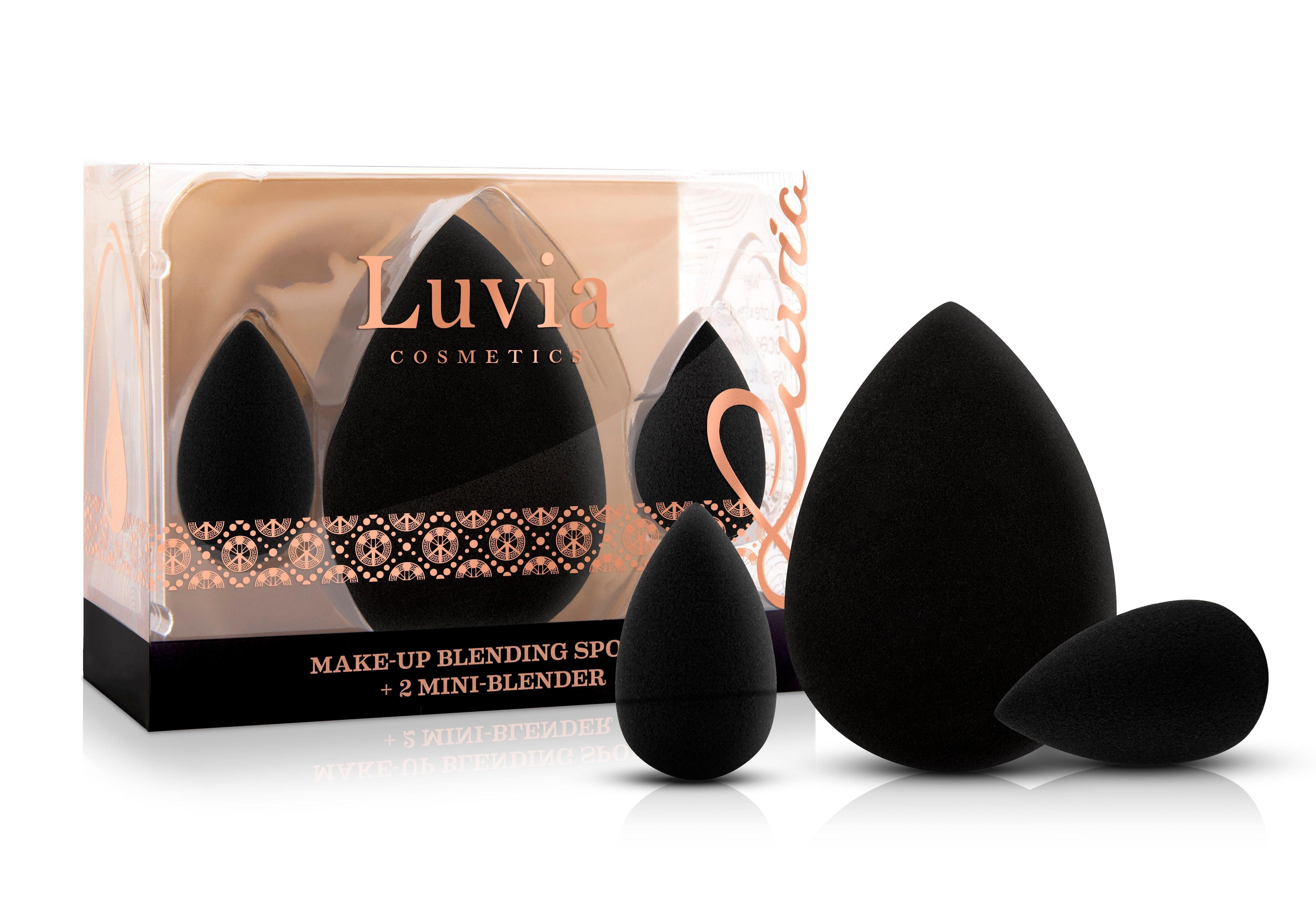 Luvia Cosmetics Make-up Schwamm CLASSIC MAKE-UP SPONGE + 2 MINI, Set, 3 tlg., Fleckenloses Auftragen, für flüssige und pudrige Produkte, kein Latex.