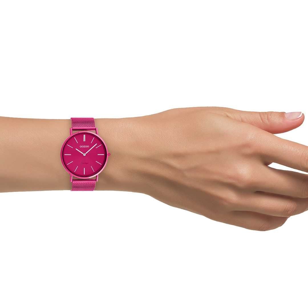 OOZOO Quarzuhr Vintage Damenuhr C20275 Pink günstig online kaufen