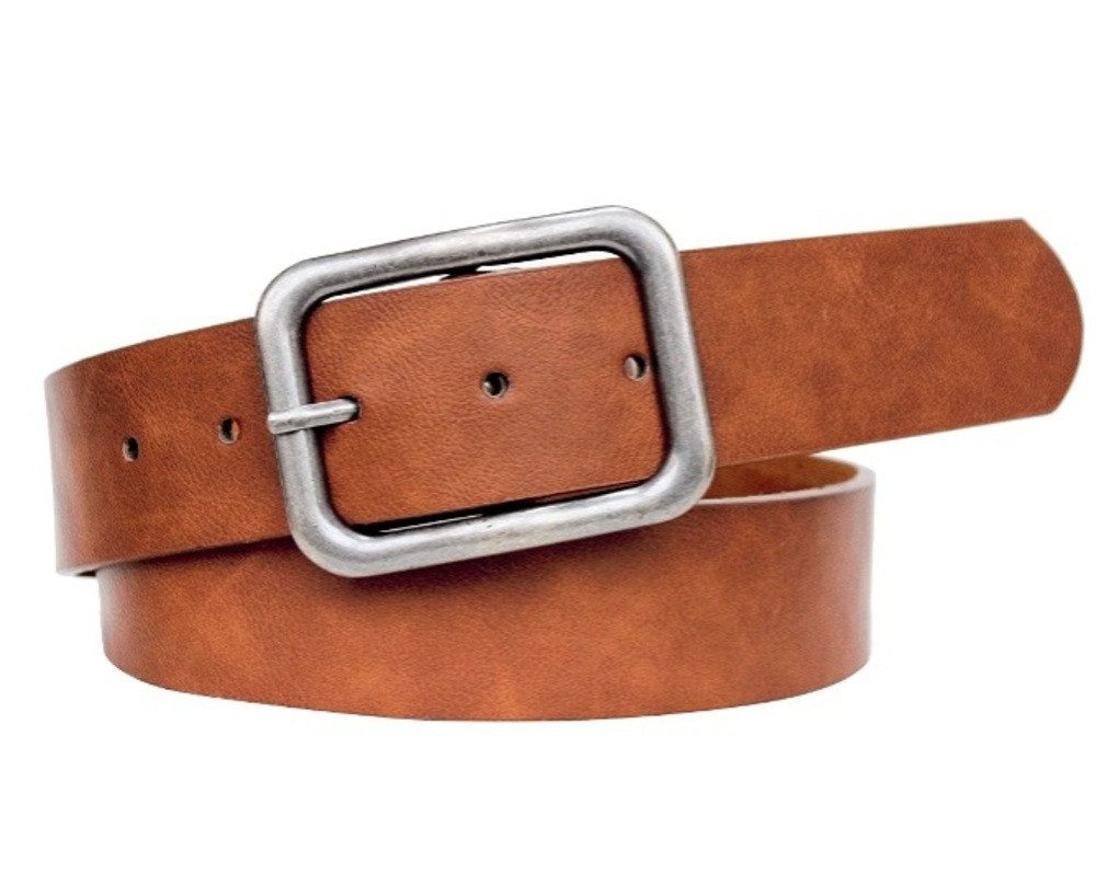 Ledergürtel Damengürtel, Hüftgürtel, Hosengürtel, Eckig Schnalle, 4cm Breit