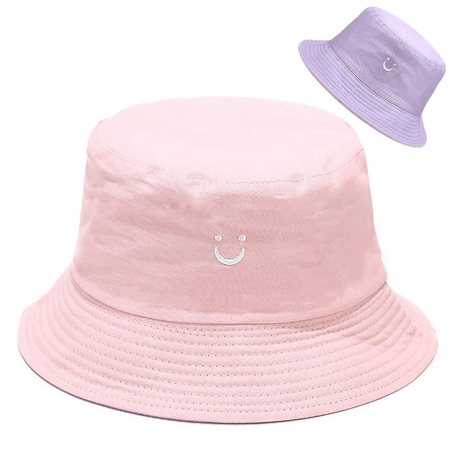 LuxusKollektion Fischerhut Damen Fischerhut Reversibel Rosa Lila (1-St)