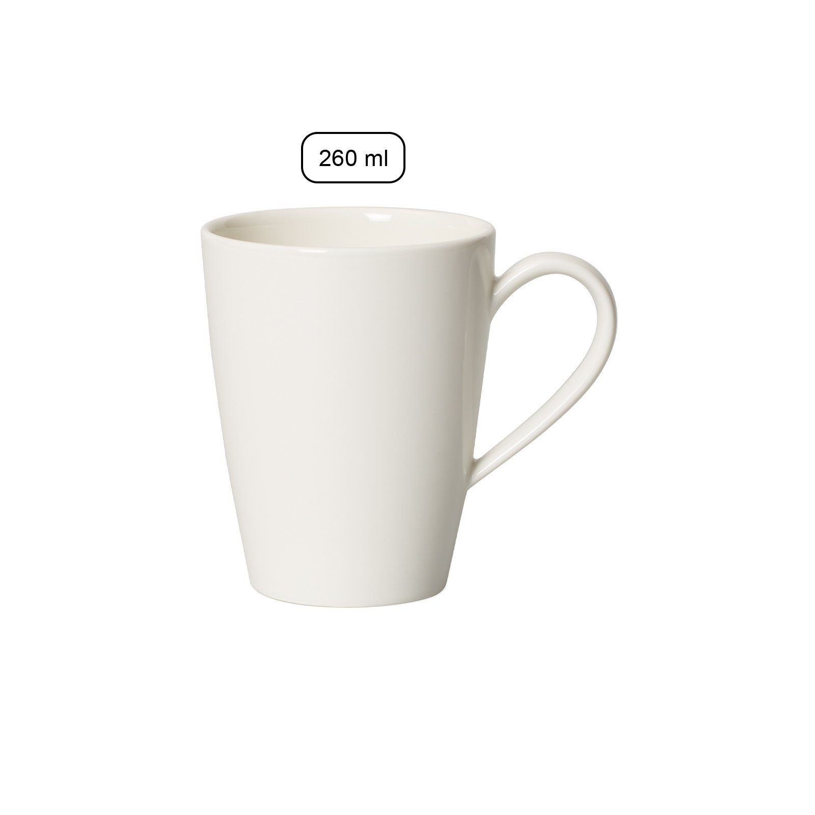 Villeroy & Boch Basic White Kaffeetasse – Zeitloses Design, Spülmaschinengeeignet, 0,2 Liter