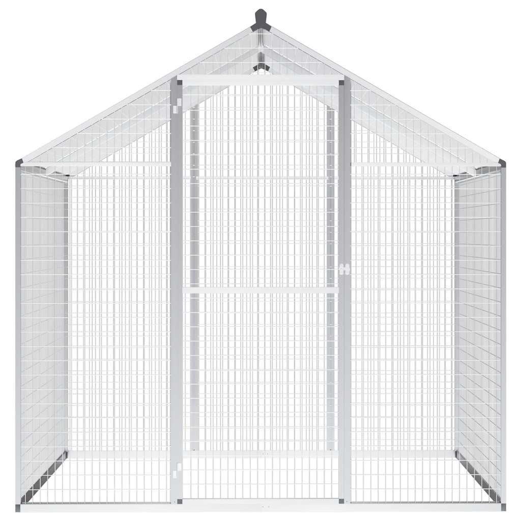 furnicato Voliere aus Aluminium 178 x 122 x 194 cm - Langlebig und Sicher, Vogelkäfig mit Schwerlast-Tür und stabilen Maschen für den Garten
