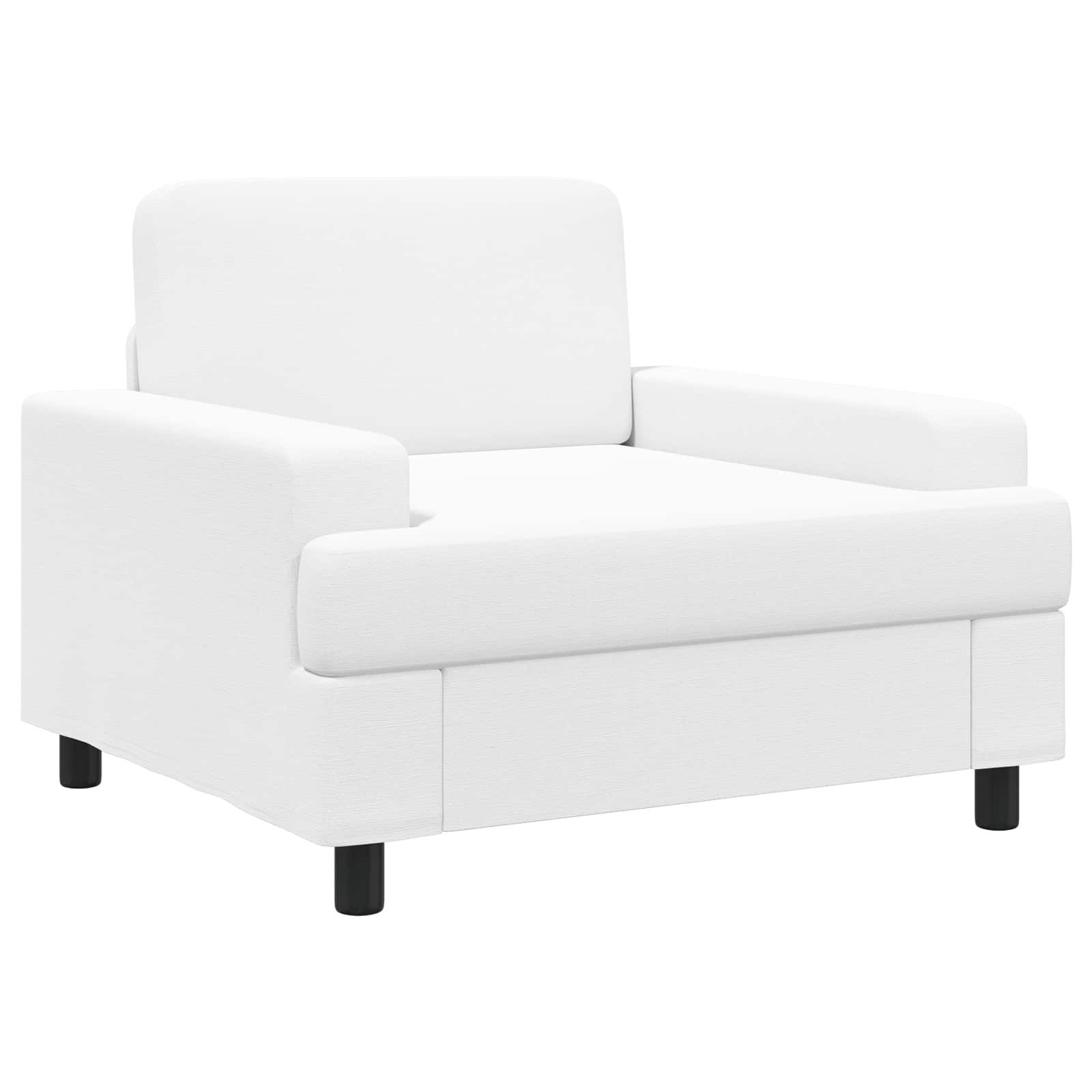 vidaXL Sessel Sessel Weiß Stoff (1-St)