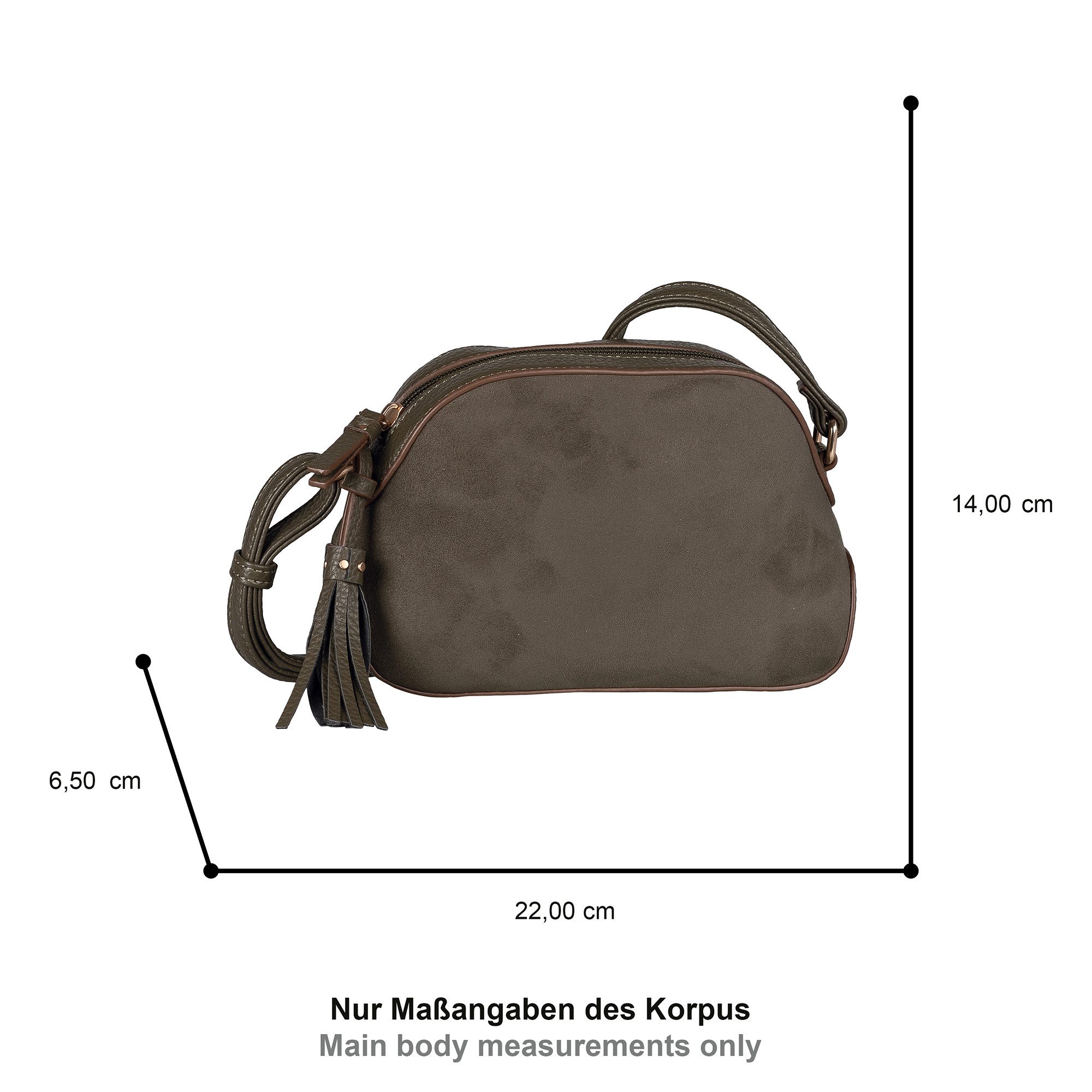 Gabor Handtasche Anthea, Kombi aus Velourimitat und Lederimitat sowie Niete günstig online kaufen