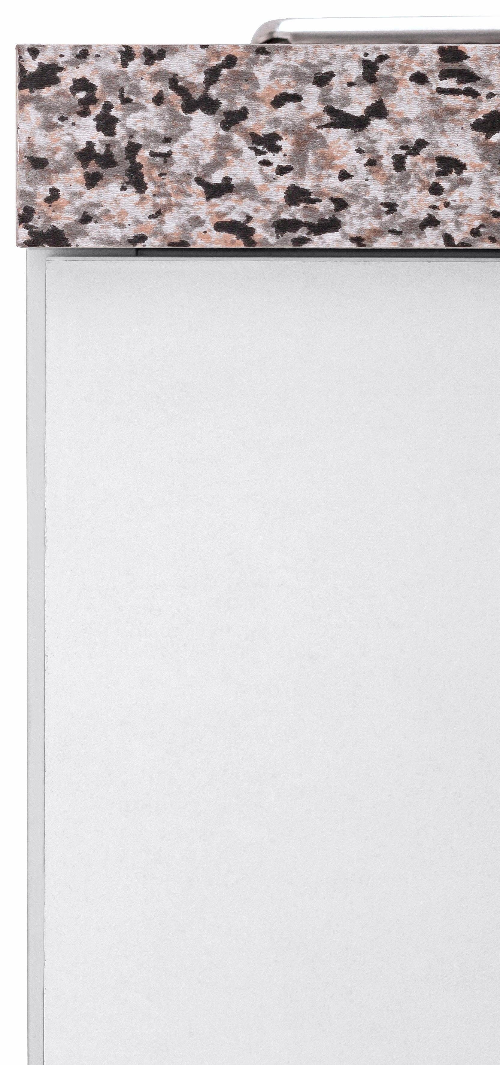 wiho Küchen Spülenschrank Kiel 110 Geschirrspüler cm inkl. breit, Tür/Griff/Sockel Weiß | für Weiß