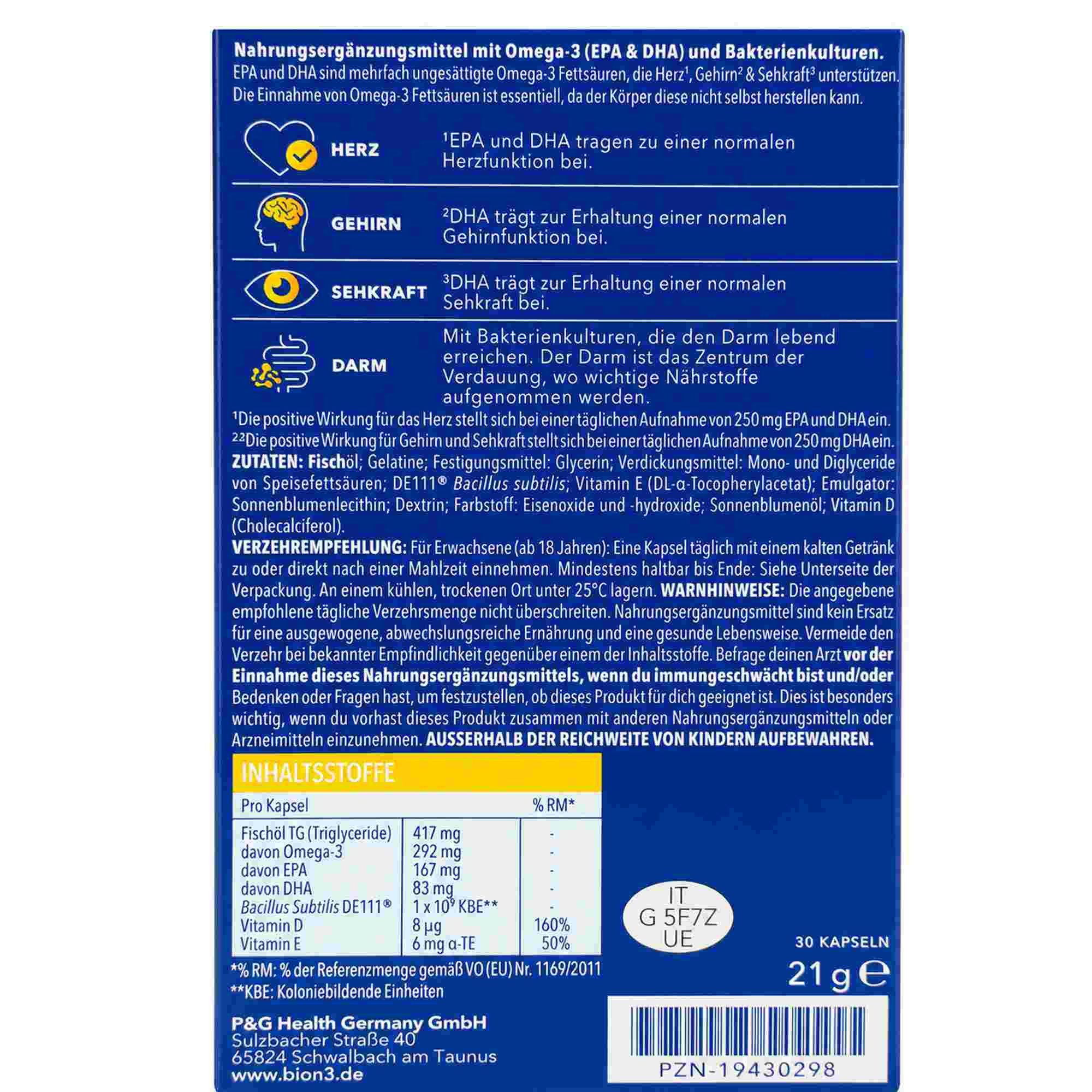 WICK BION Omega-3 Kapseln Kapseln