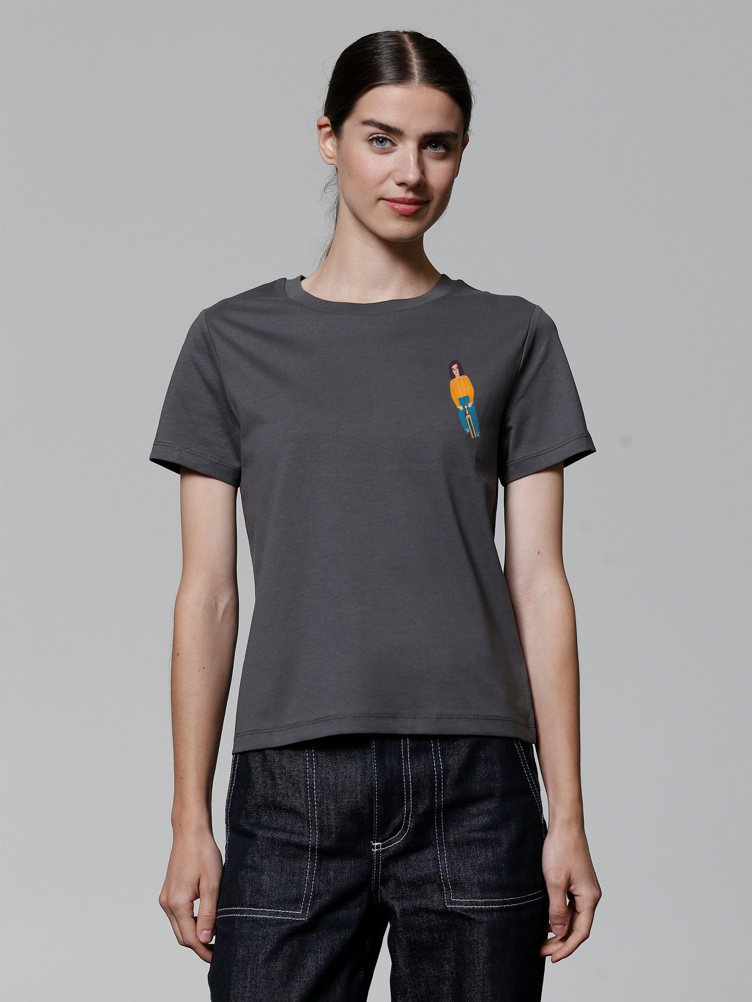 T-Shirt Mädchen Auf Fahrrad