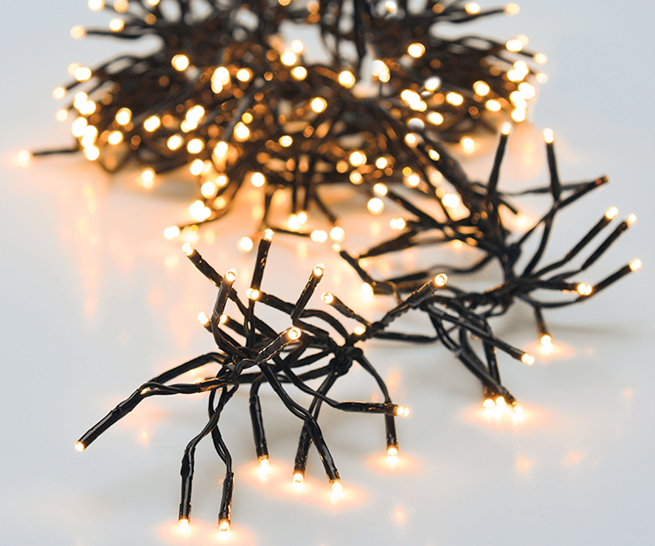 Spetebo LEDLichterkette Lichterkette warm weiß mit Timer + Dimmer 400