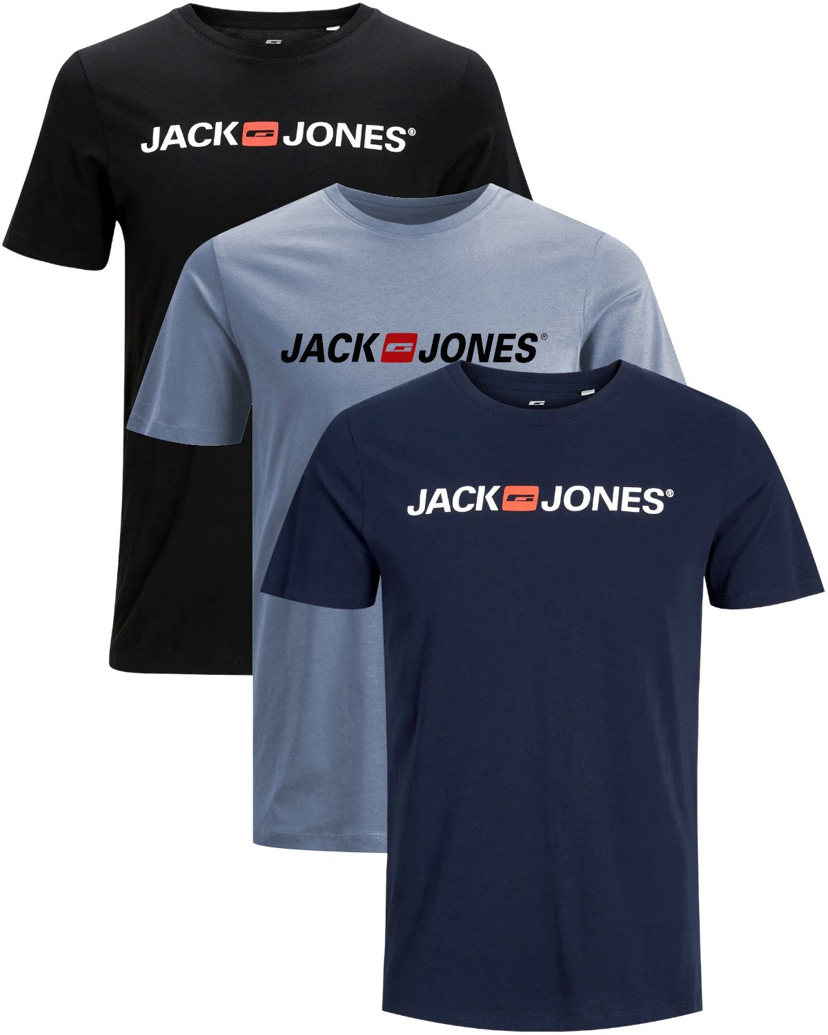 Jack & Jones T-Shirt Stilvolles Slim-Fit oder Regular Shirt mit Printdruck günstig online kaufen
