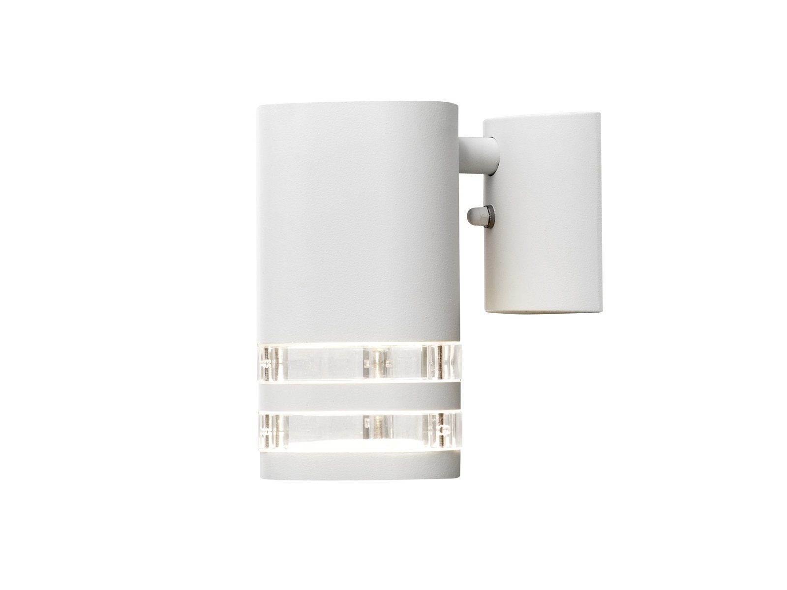 KONSTSMIDE LED Außen-Wandleuchte, LED wechselbar, warmweiß, Fassadenbeleuchtung Carport & Haus-wand beleuchten, Weiß Höhe: 15,5cm