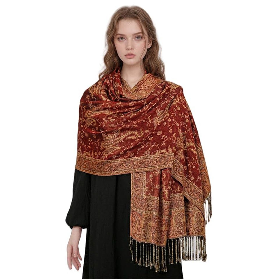 Zaewry Modeschal Damen Kaschmirimitat-Schal, Elegant Weich Schultertuch Schal, Schals und Umhänge für Abendkleider, Festivals und alle Anlässe