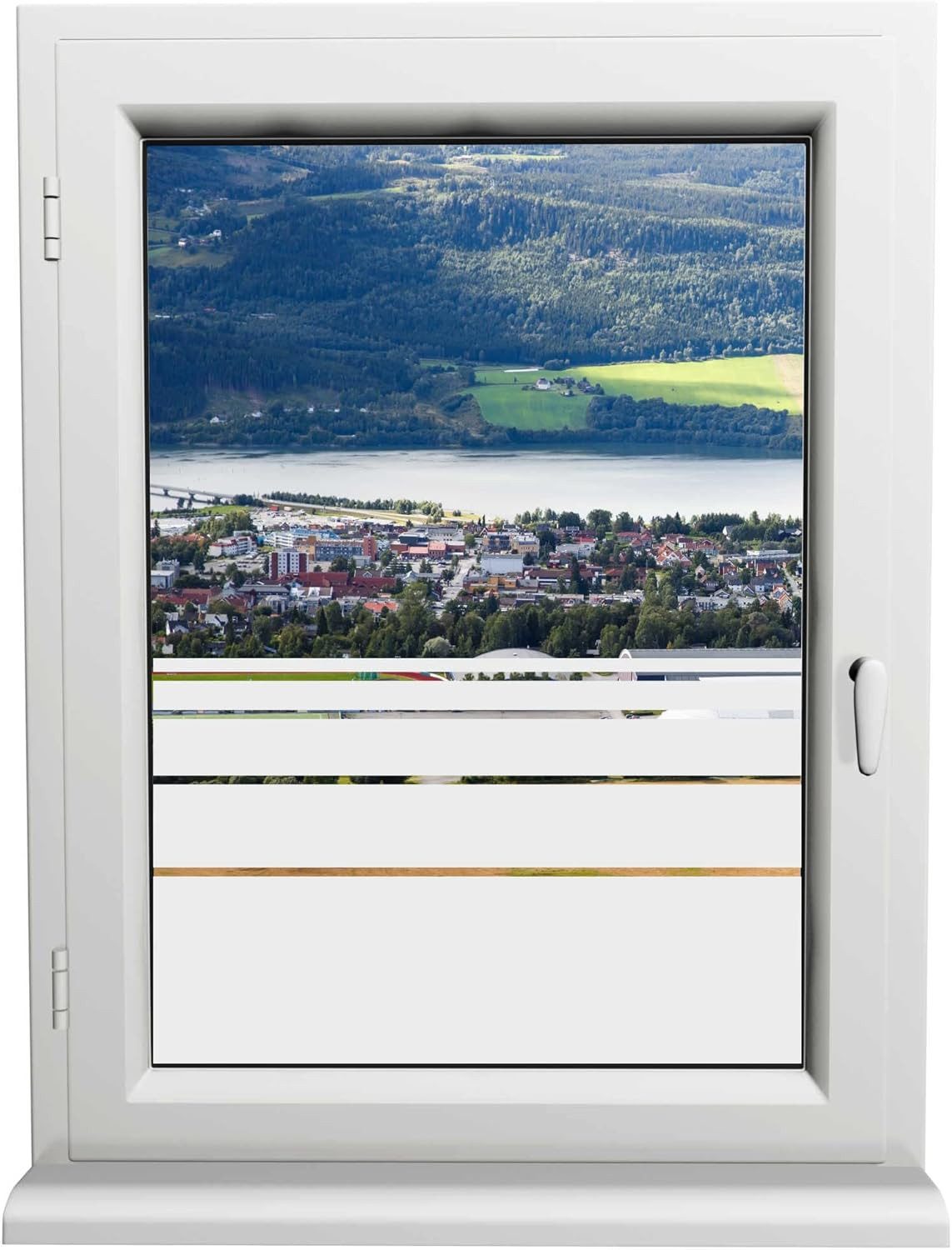 INDIGOS UG Fensterfolie StreifenSicht – Fensterfolie Blickdicht mit UV-Schu günstig online kaufen