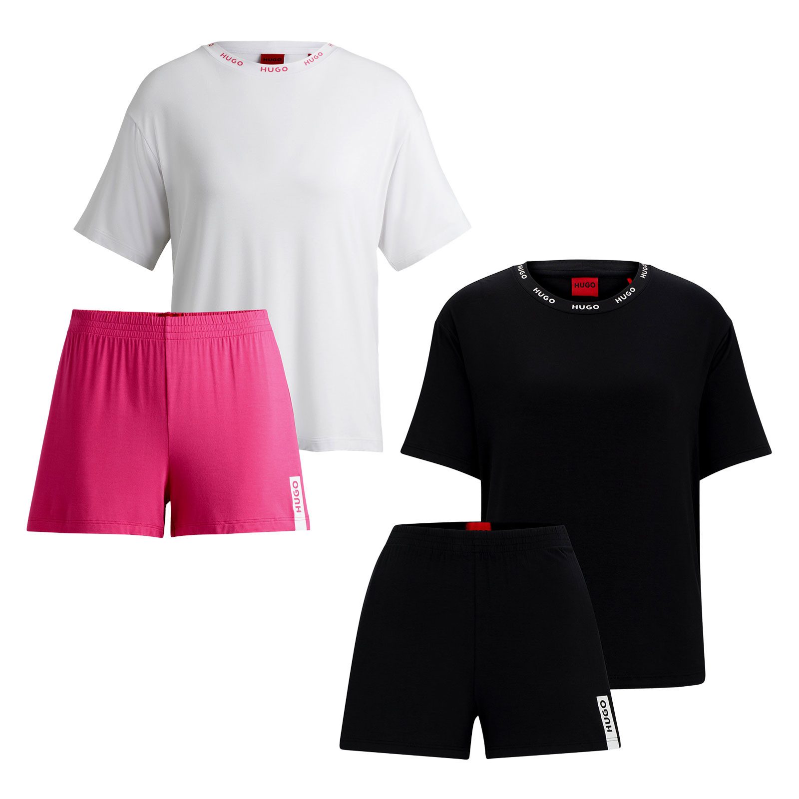 HUGO Pyjama Unite Short Set (2 tlg) mit Logo-Druck günstig online kaufen