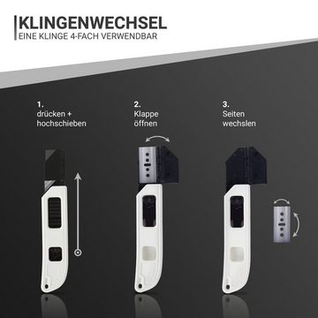 Bestlivings Cuttermesser Sicherheitsmesser, (10-tlg), automatischem Klingeneinzug, Teppichmesser ergonomisches Design, vielseitige Einsatzmöglichkeiten, beidseitig bedienbar