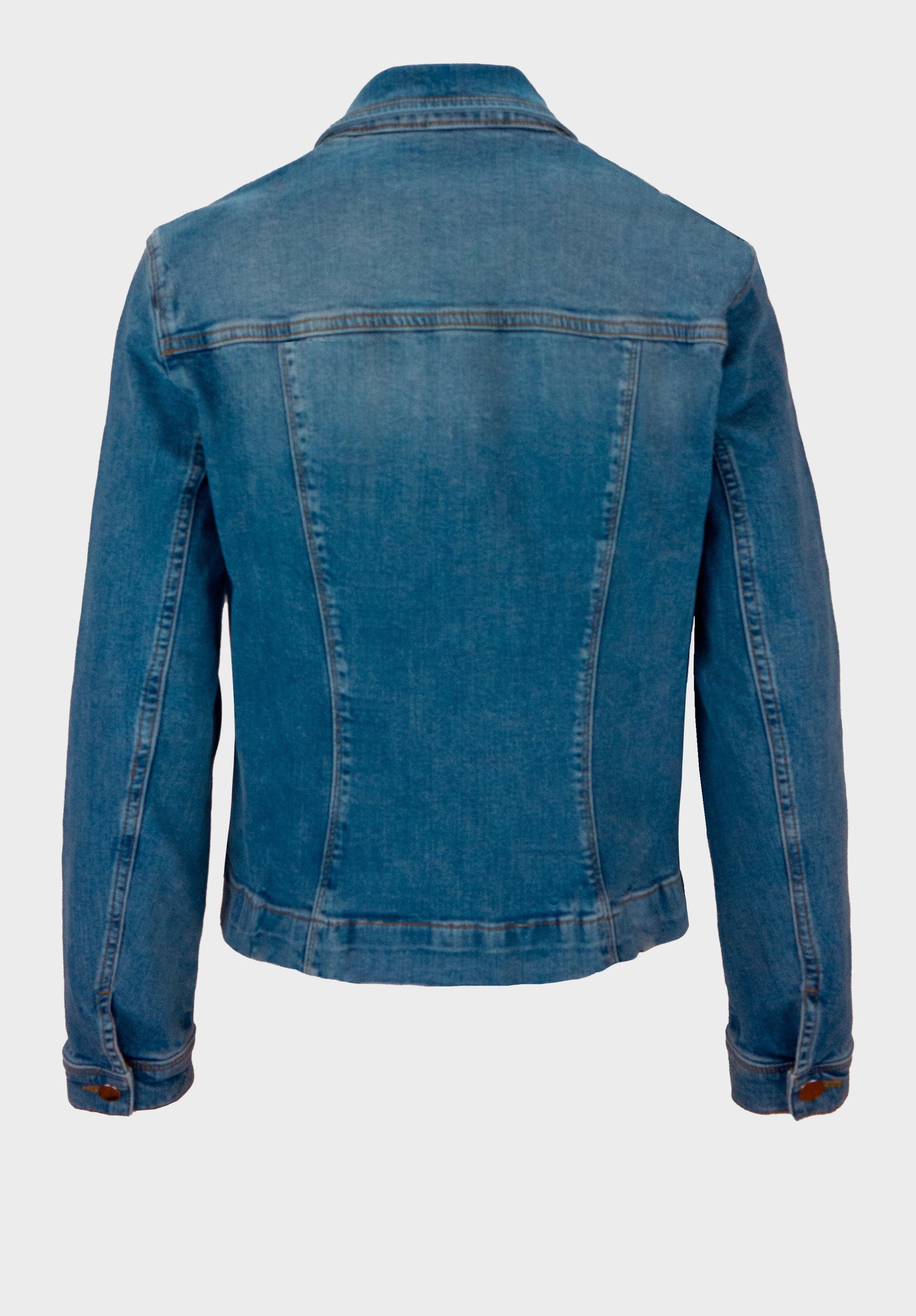 elastischem Jeansjacke Look TATJA blue bianca in aus Denim coolem