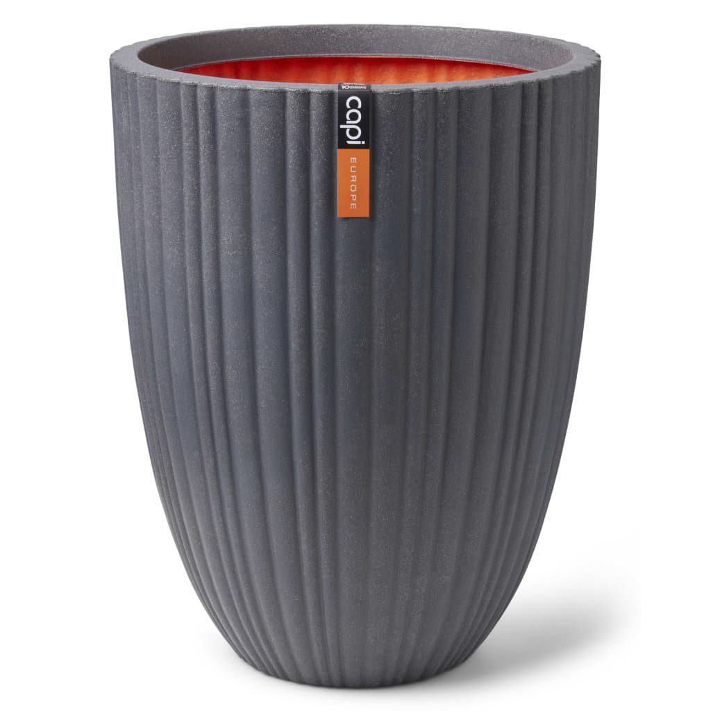 Capi Blumentopf Vase Urban Tube Elegant Niedrig 46x58 cm Dunkelgrau (1 St)