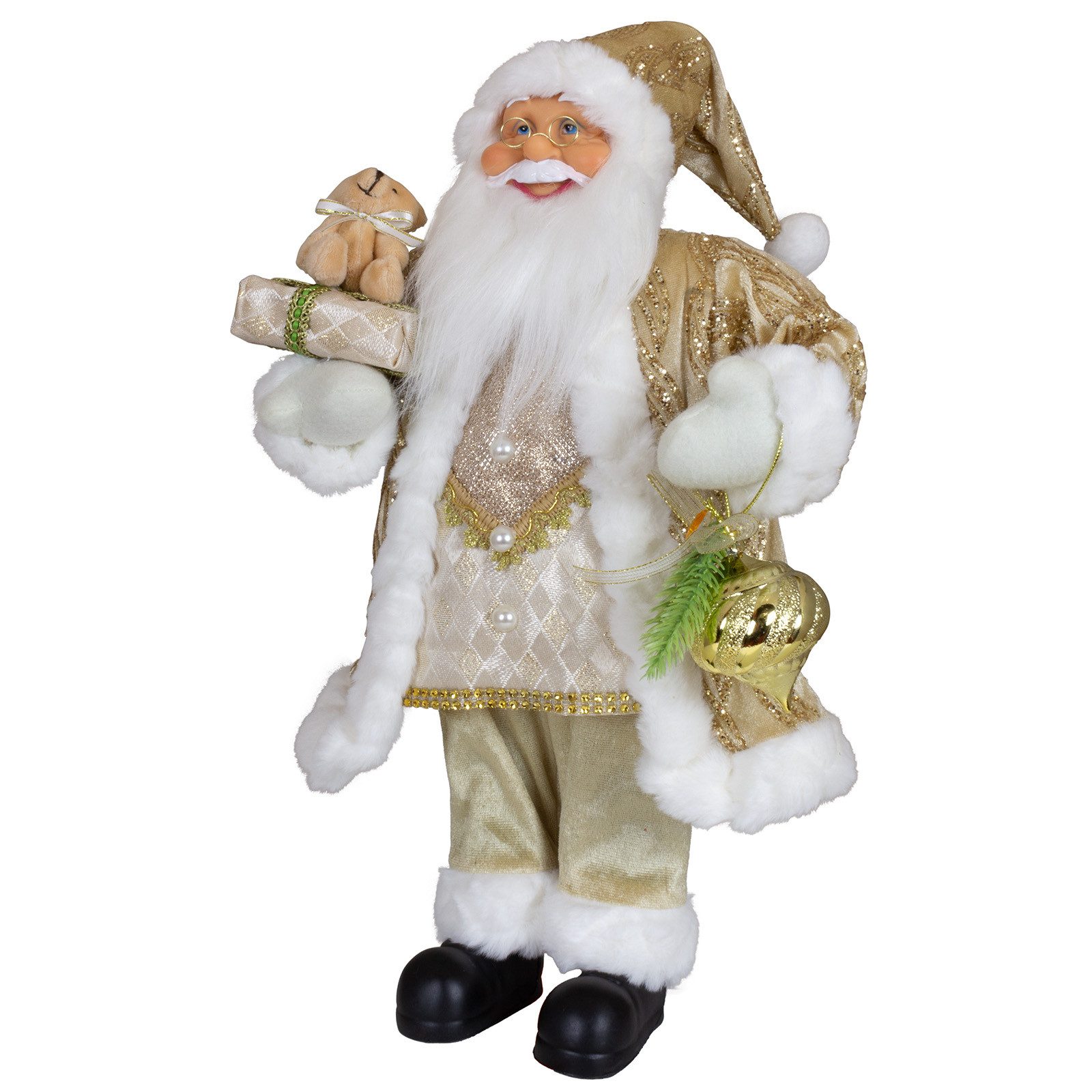 Christmas Paradise Weihnachtsmann Larson, 4 Größen (30-80cm) (Deko Figur, 1 St., stehend), gold glänzend