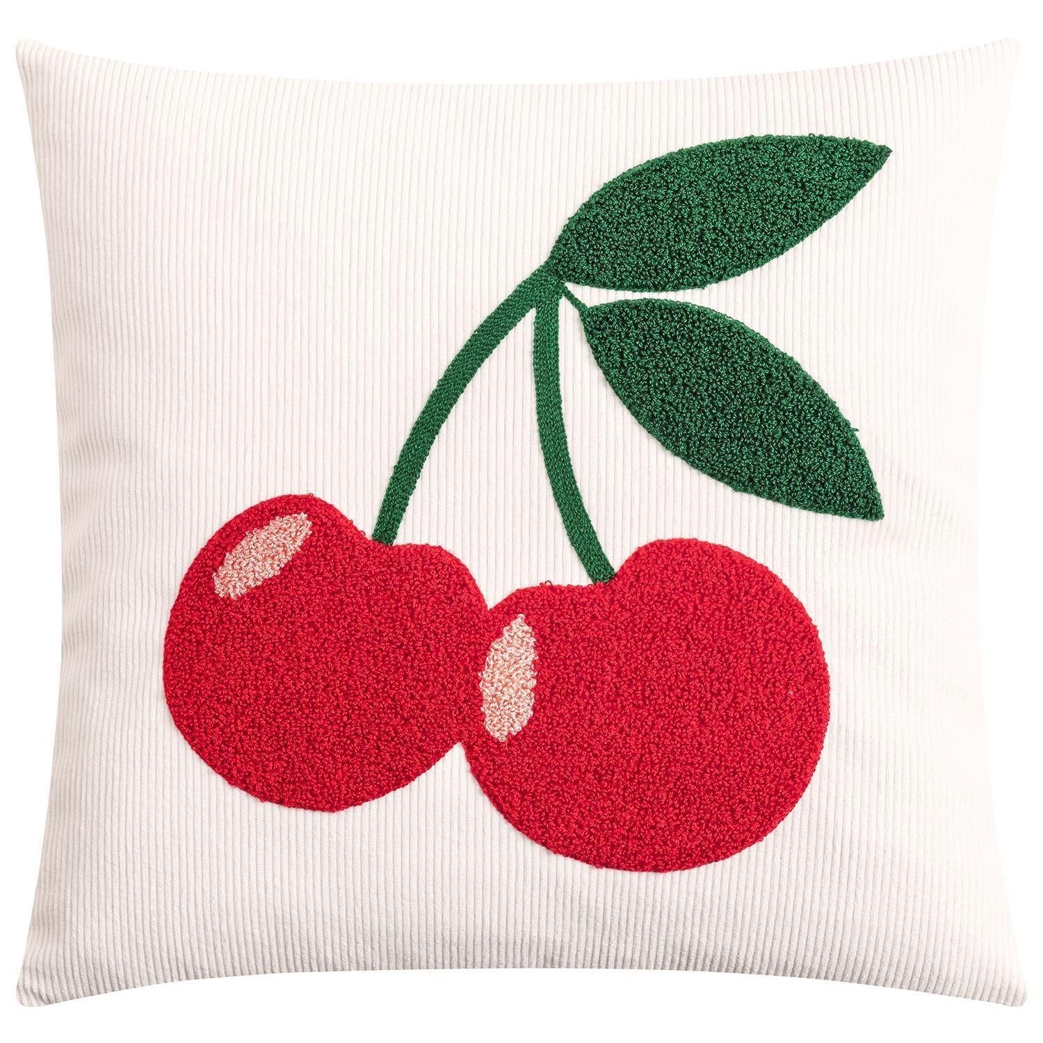Kissenhülle PIXIE, Weiß, Rot, Grün, Polyester