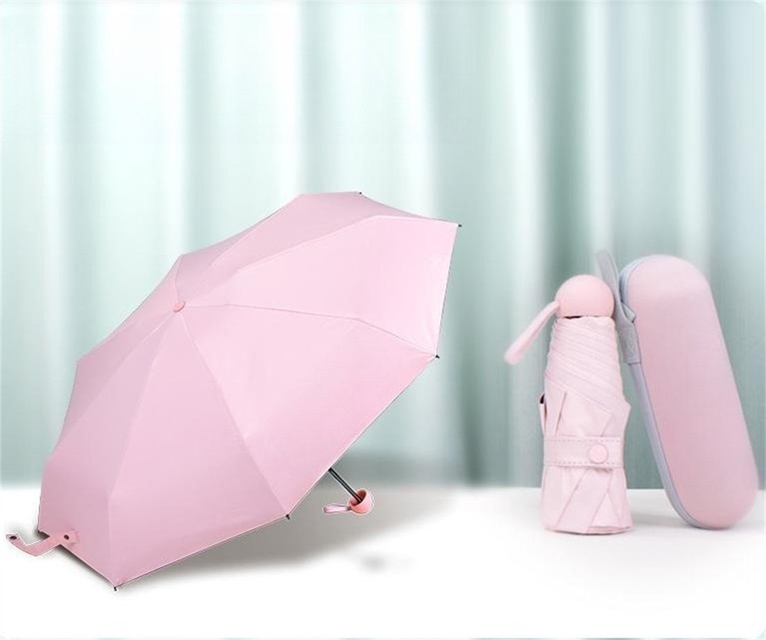 YOOdy~ Taschenregenschirm Taschenschirme klein sonnenschirm Regen Sonnenschutz Rosa und für für Mini schützt damen unterwegs UV-Schutz Sonne winzig Regenschirm, vor