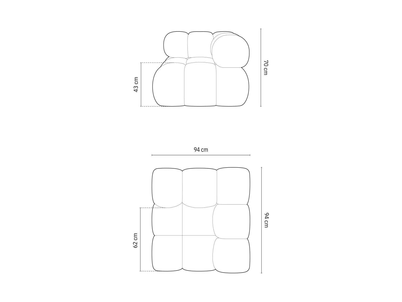 Micadoni Sofa-Eckelement Bellis