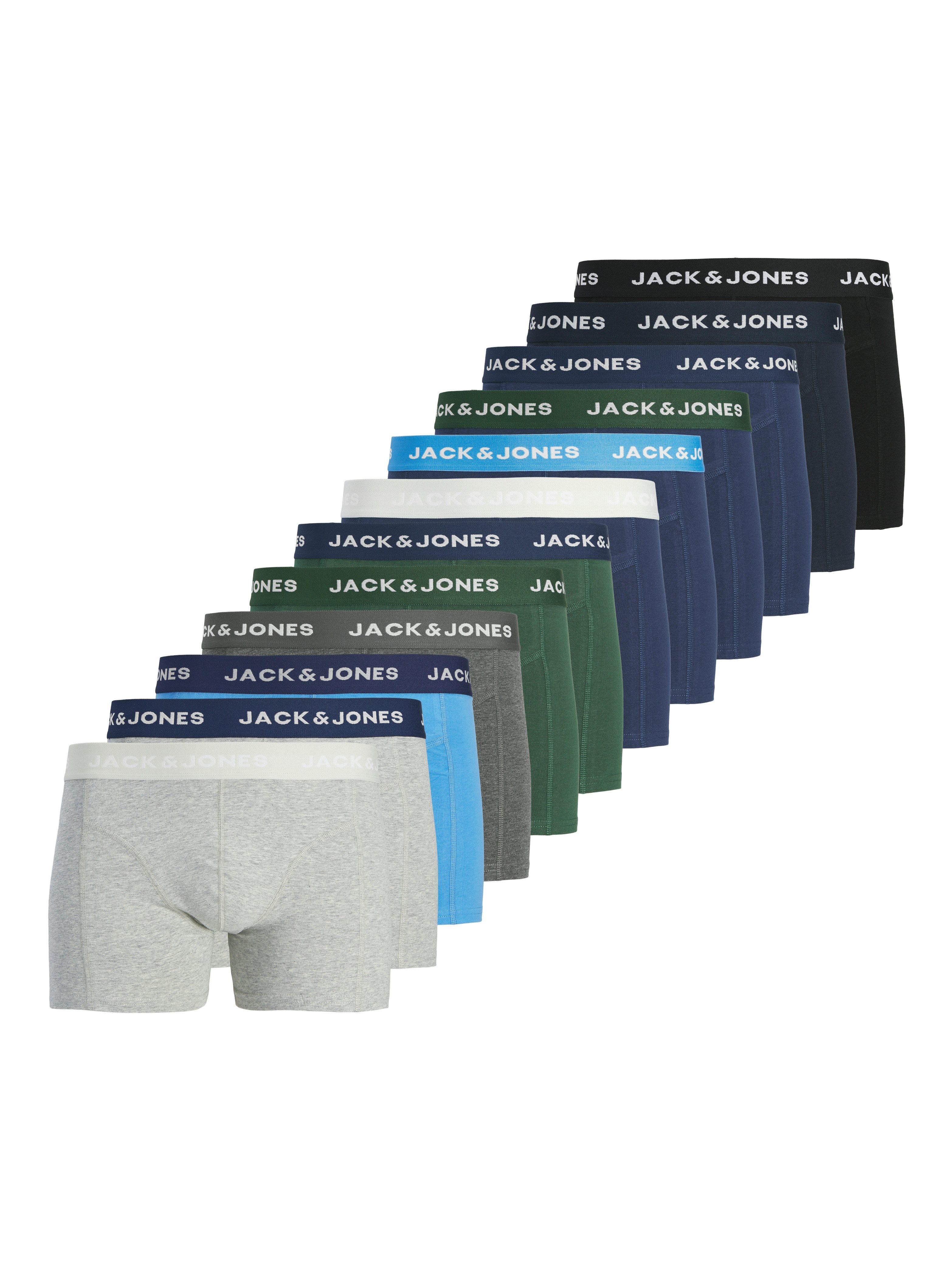 Jack & Jones Trunk JACBENJA SOLID TRUNKS 12 PACK STYD (Packung, 12-St) Baumwollmischung, elastischer Bund