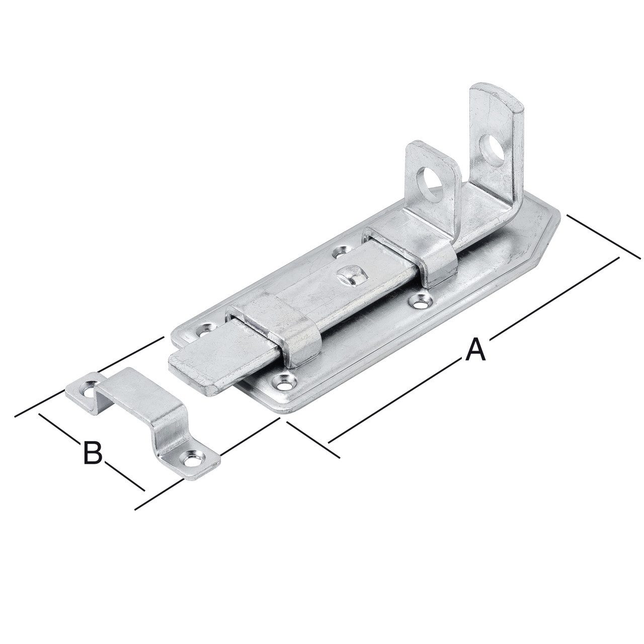 Vormann Türriegel Vormann Türschlossriegel verzinkt 100 x 50 mm