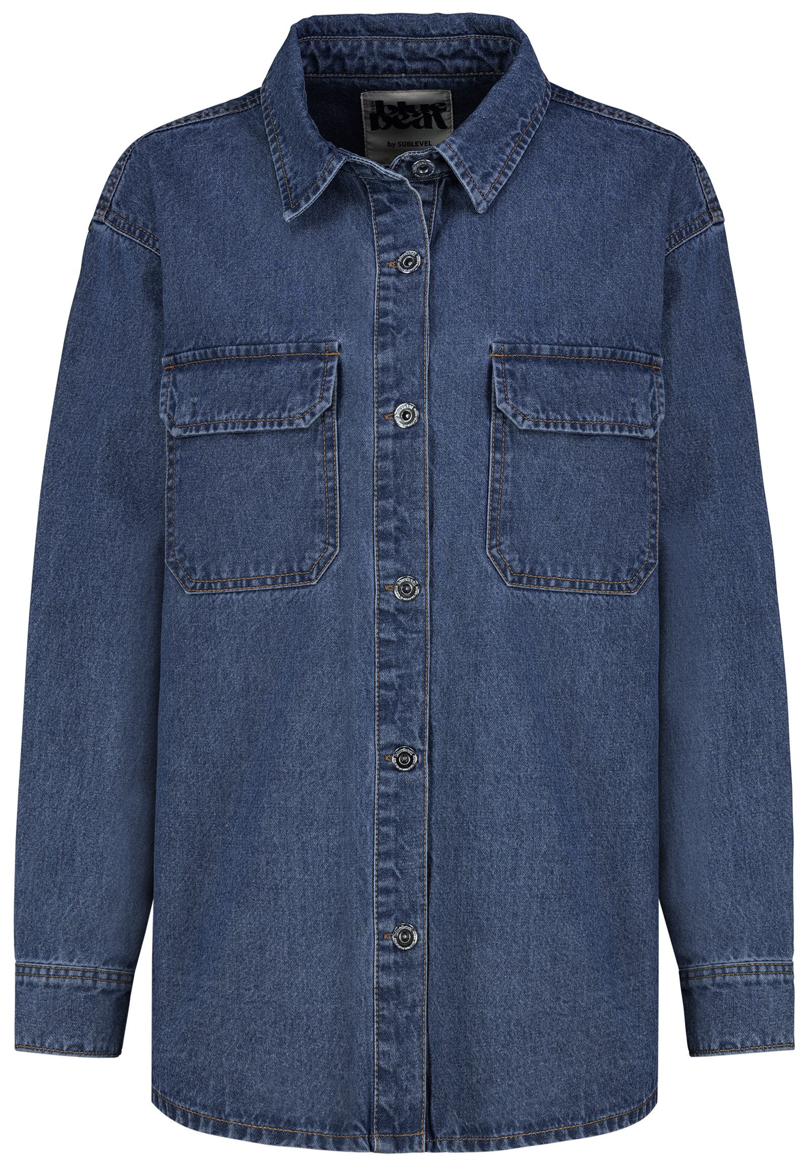 Langarmbluse DOB Bluse, langarm, Umlegekragen, o 19300