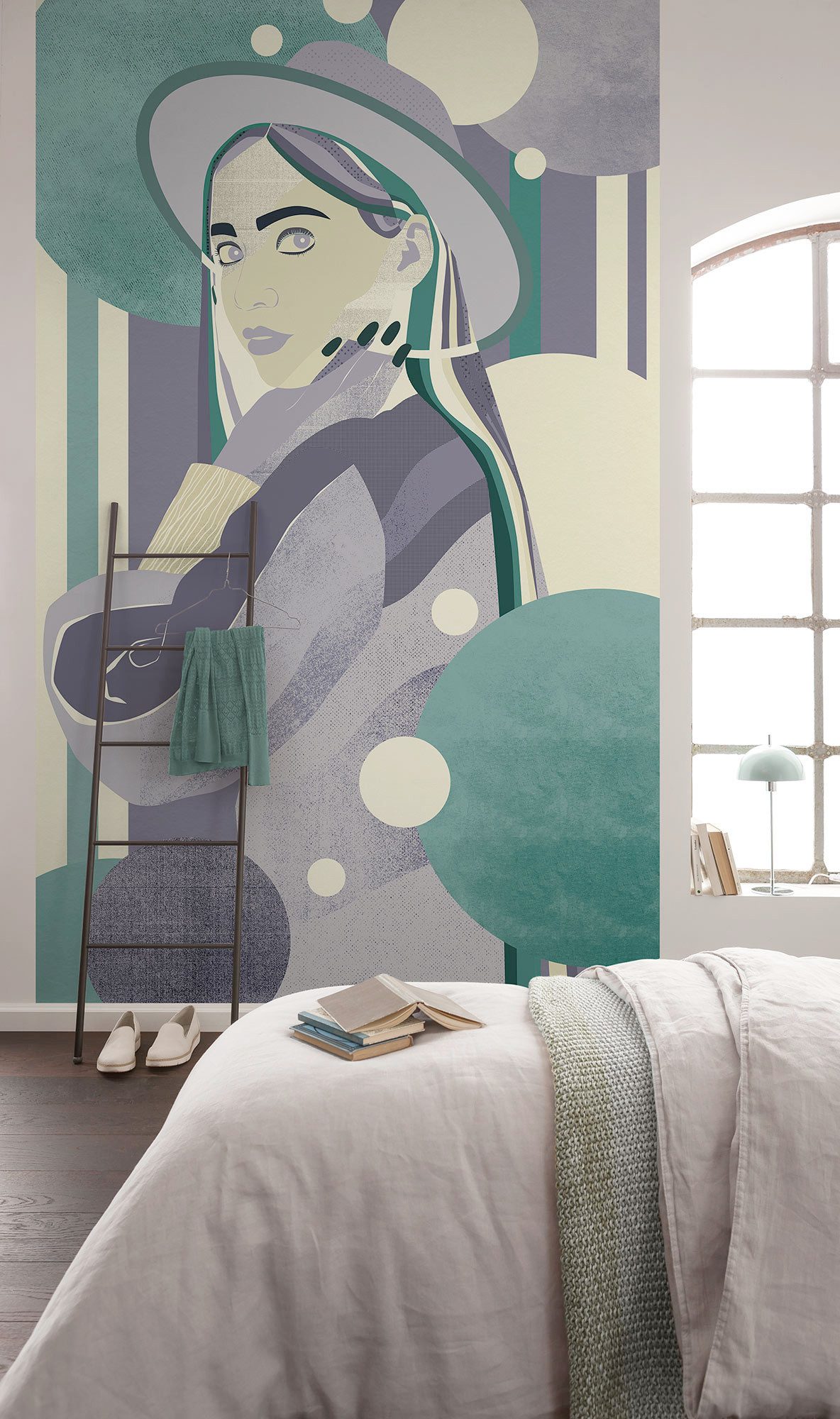 Komar Fototapete Komar Vlies Fototapete - Woman Hat Color - Größe 150 x 250 cm, glatt, bedruckt, (Packung)