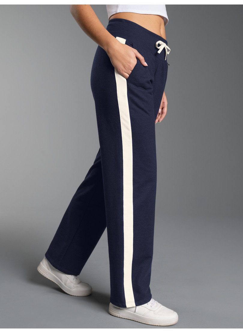Trigema Jerseyhose TRIGEMA Jogginghose mit kontrastfarbigen Elementen (1-tlg)