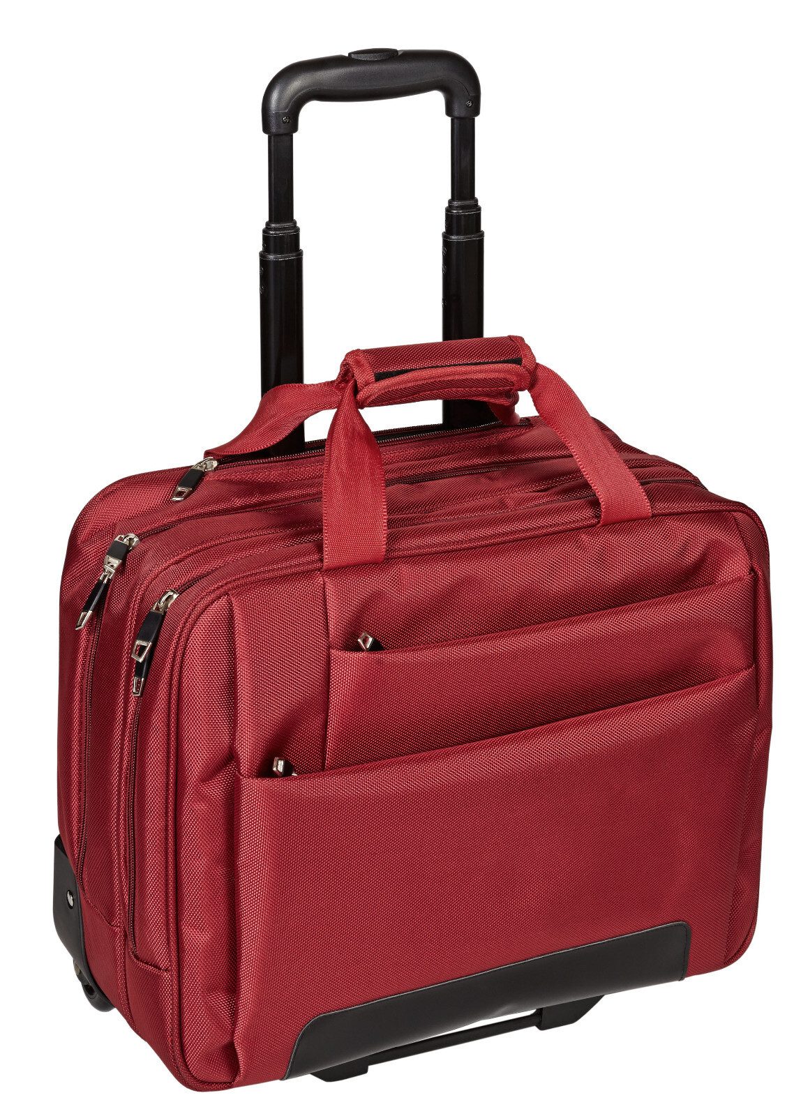 Dermata Business-Trolley Dermata Trolley Office Case Laptop 17" mit Rollen, Nylon, rot, 2 Rollen